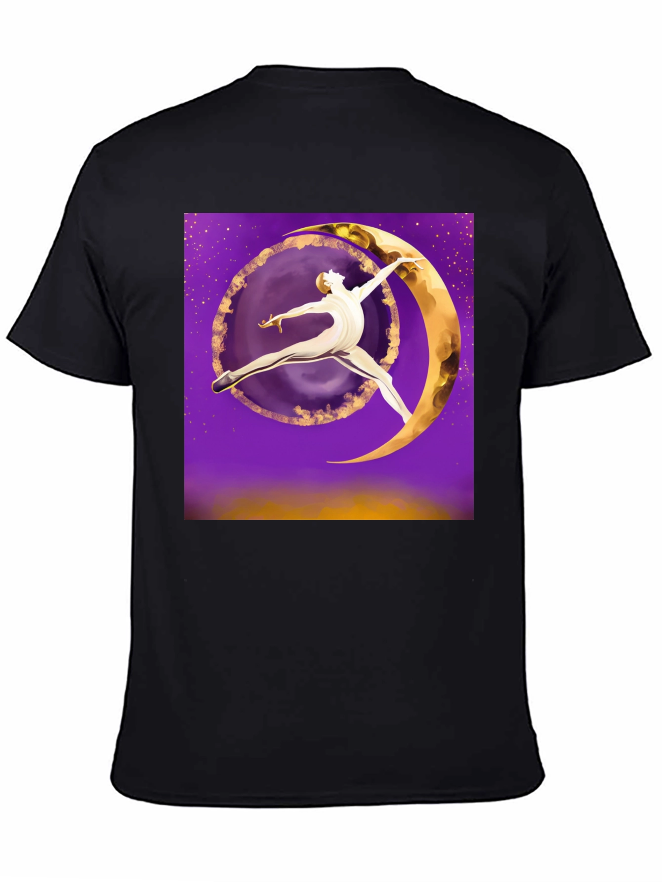 Celestial Dancer Graphic Tee - Unique Moon Art T-Shirt