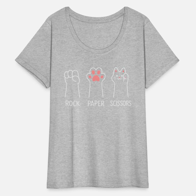 Cute Cat Paw Rock Paper Scissors T-Shirt