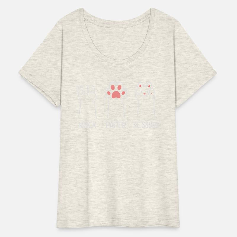 Cute Cat Paw Rock Paper Scissors T-Shirt