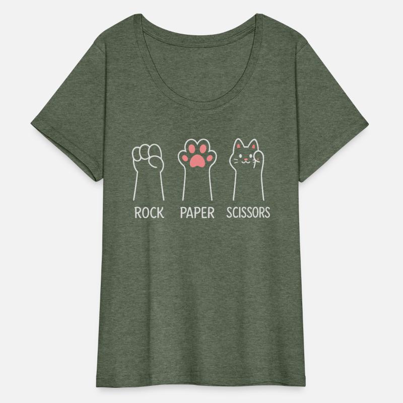 Cute Cat Paw Rock Paper Scissors T-Shirt