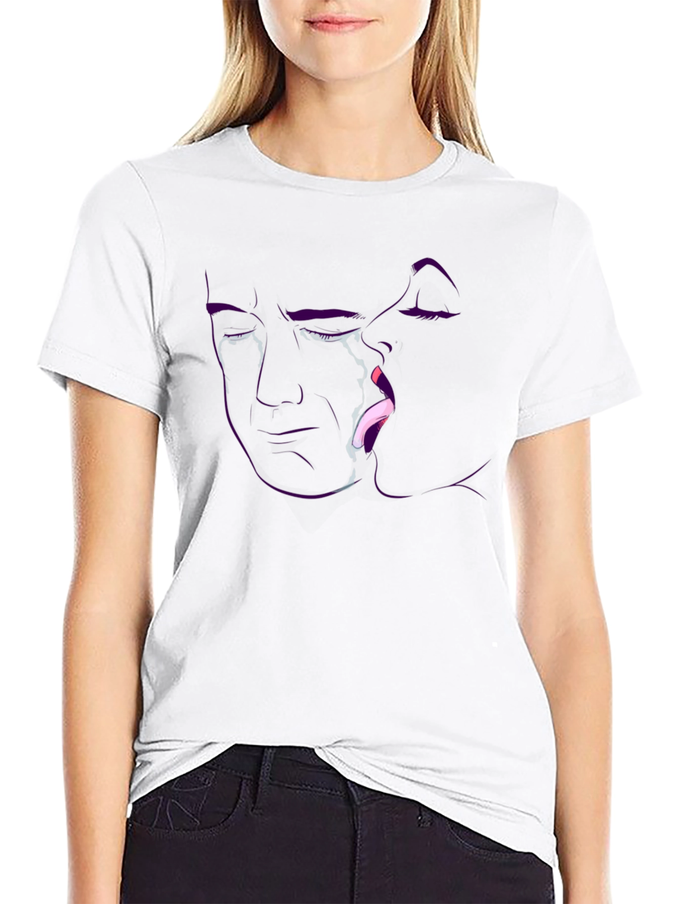 Bold Graphic Tee - Kissing Outline