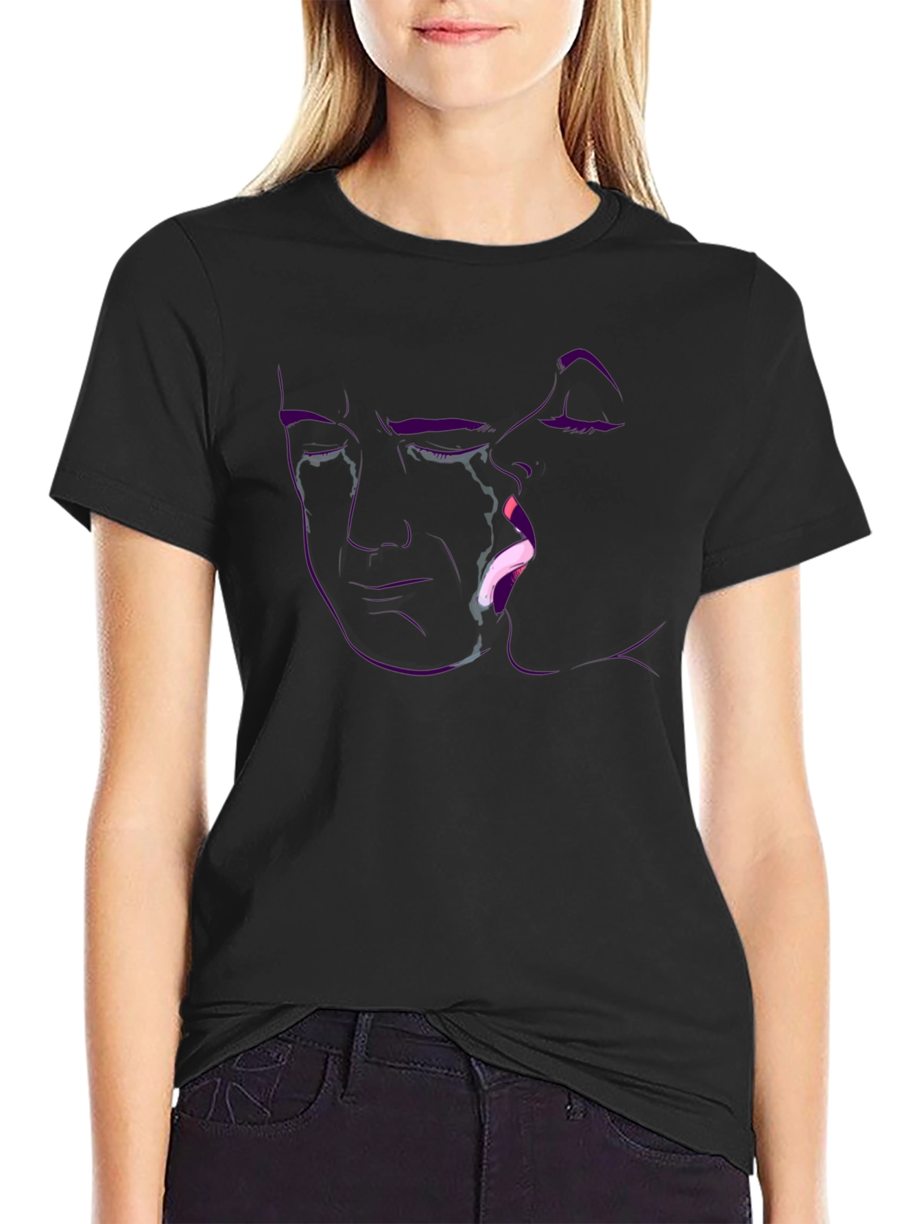 Bold Graphic Tee - Kissing Outline