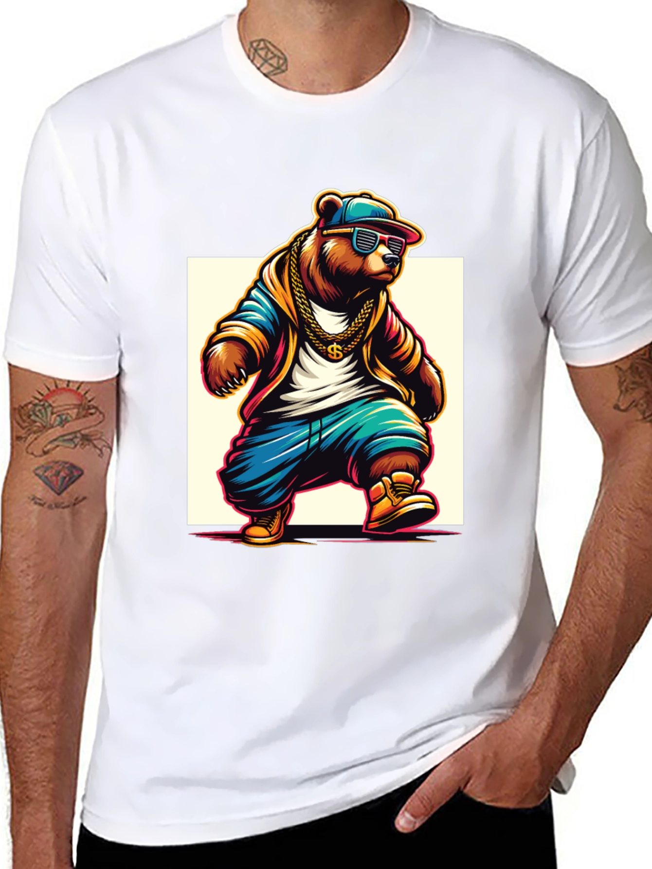 Cool Bear Hip Hop Graphic Tee