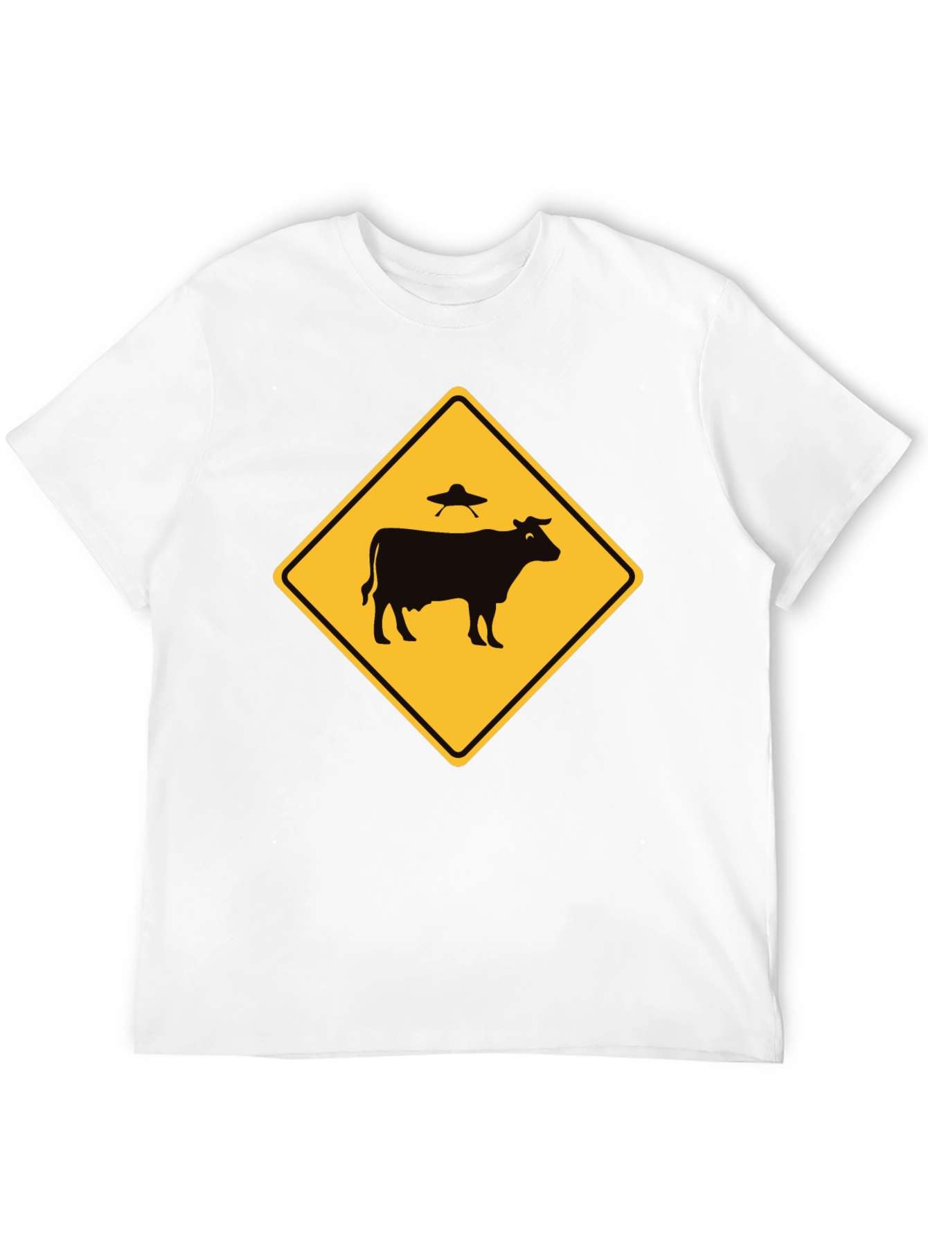 Alien Cow Abduction T-Shirt - Funny UFO Tee
