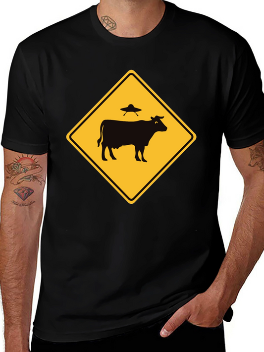 Alien Cow Abduction T-Shirt - Funny UFO Tee