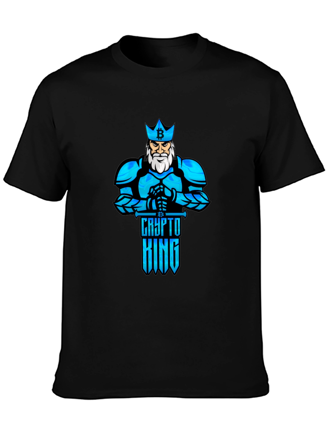 Crypto King Bitcoin T-Shirt - Knight Design