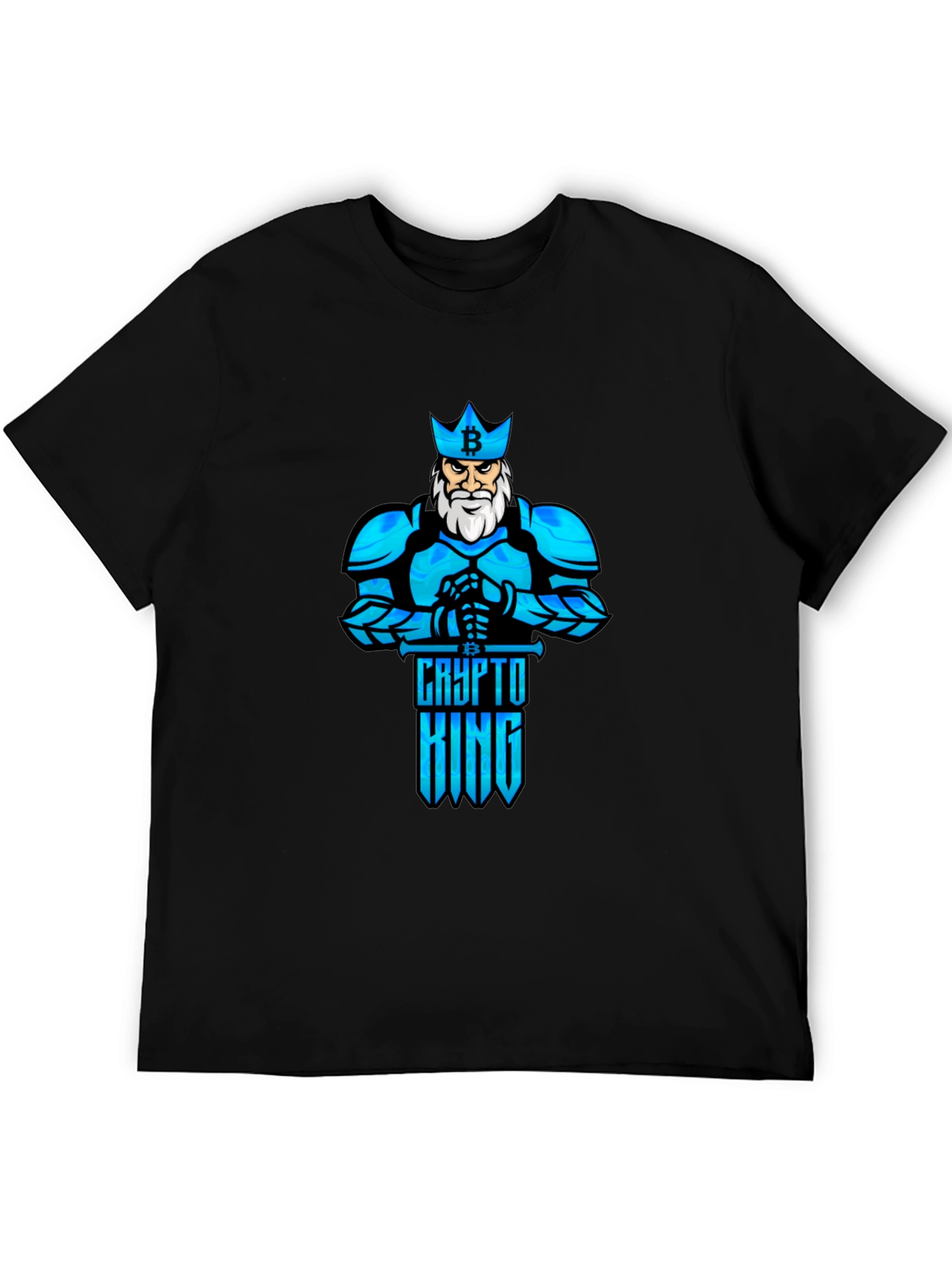 Crypto King Bitcoin T-Shirt - Knight Design