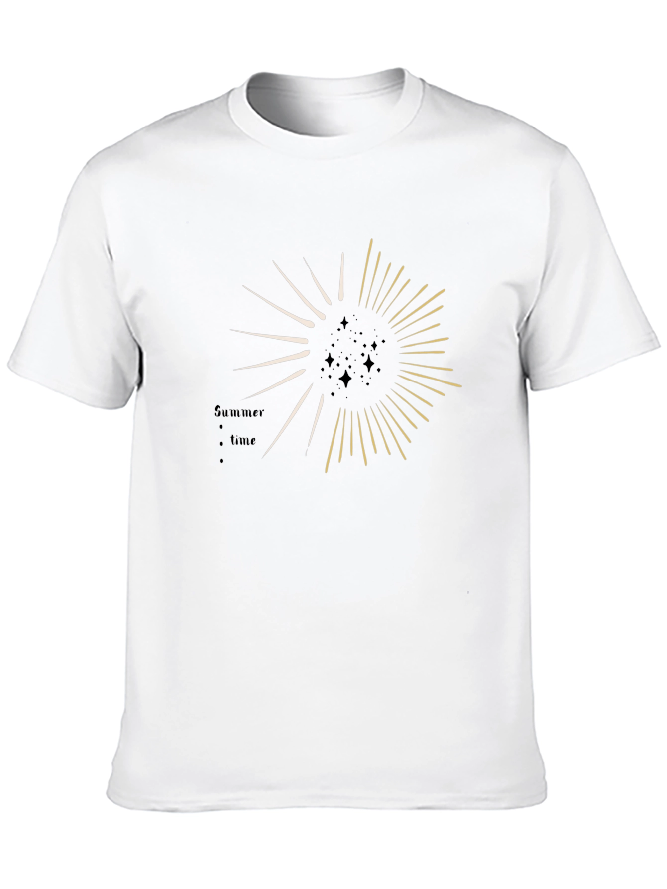Summer Time Sunburst Graphic Tee - Black