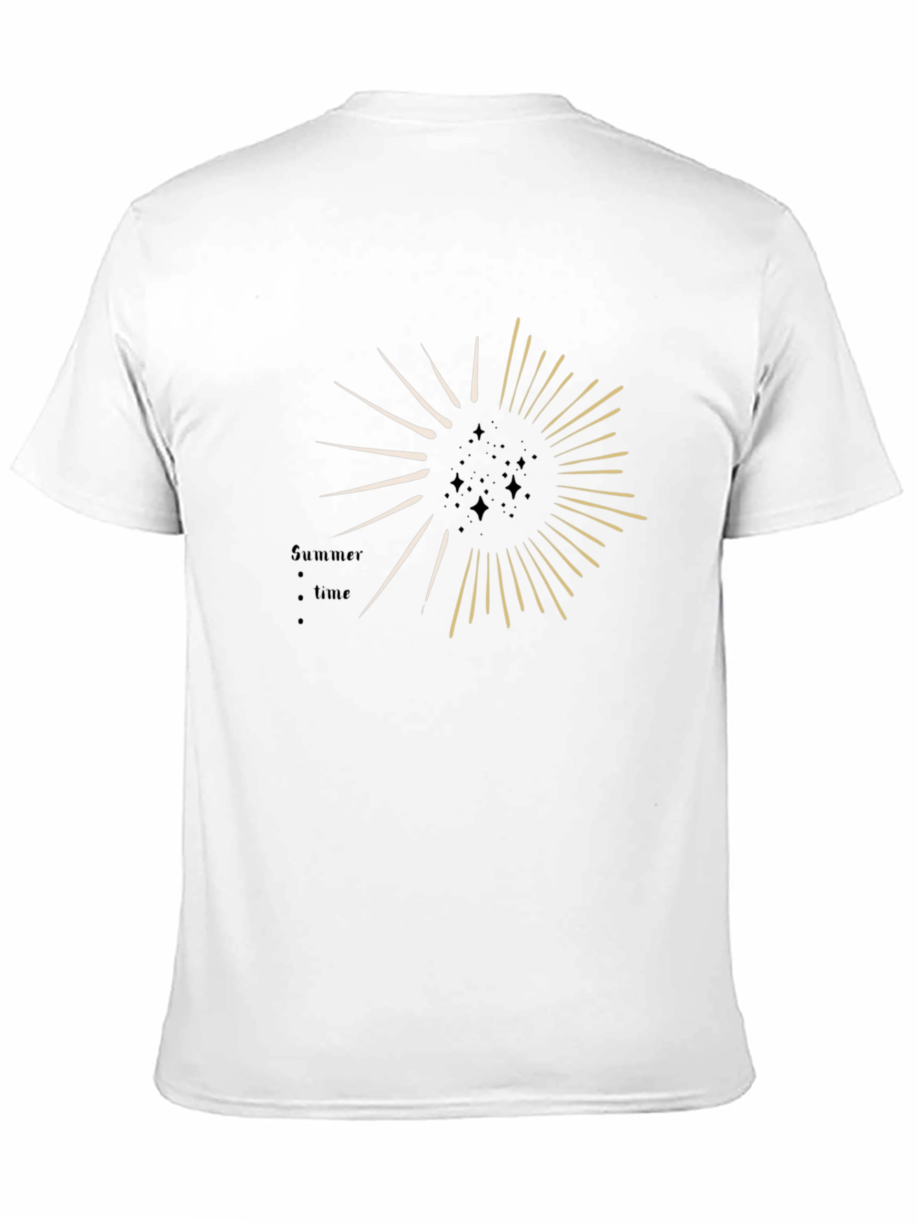 Summer Time Sunburst Graphic Tee - Black