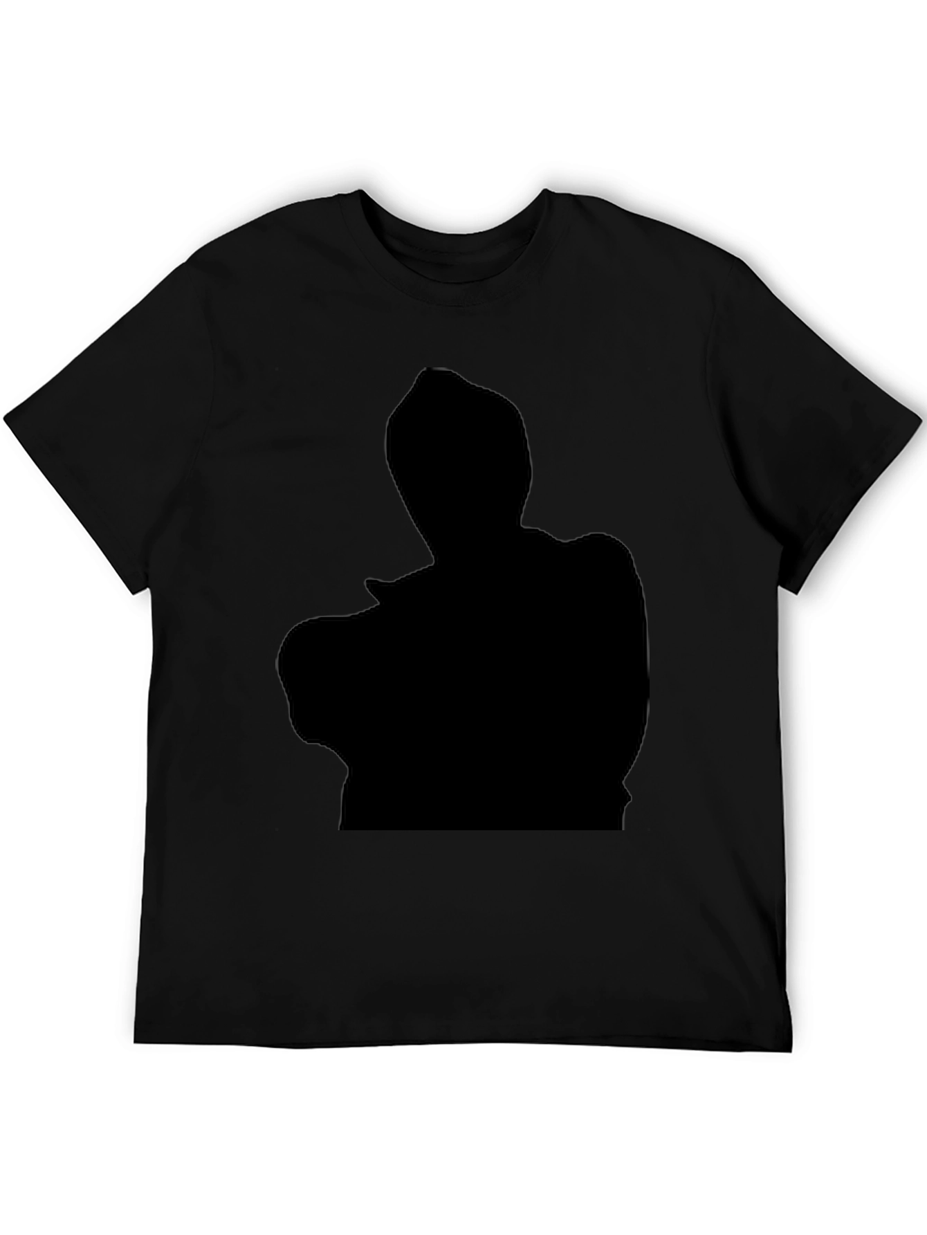 Black Silhouette Graphic Tee - Mens Casual T-Shirt