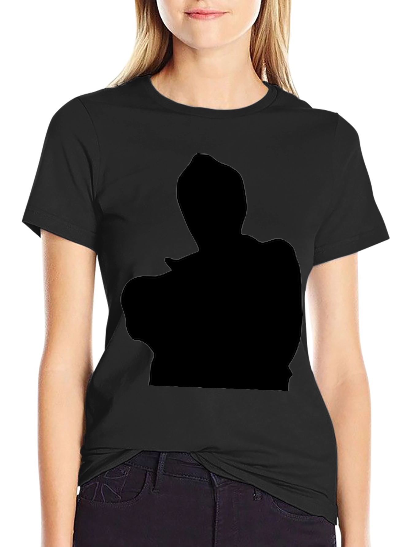 Black Silhouette Graphic Tee - Mens Casual T-Shirt