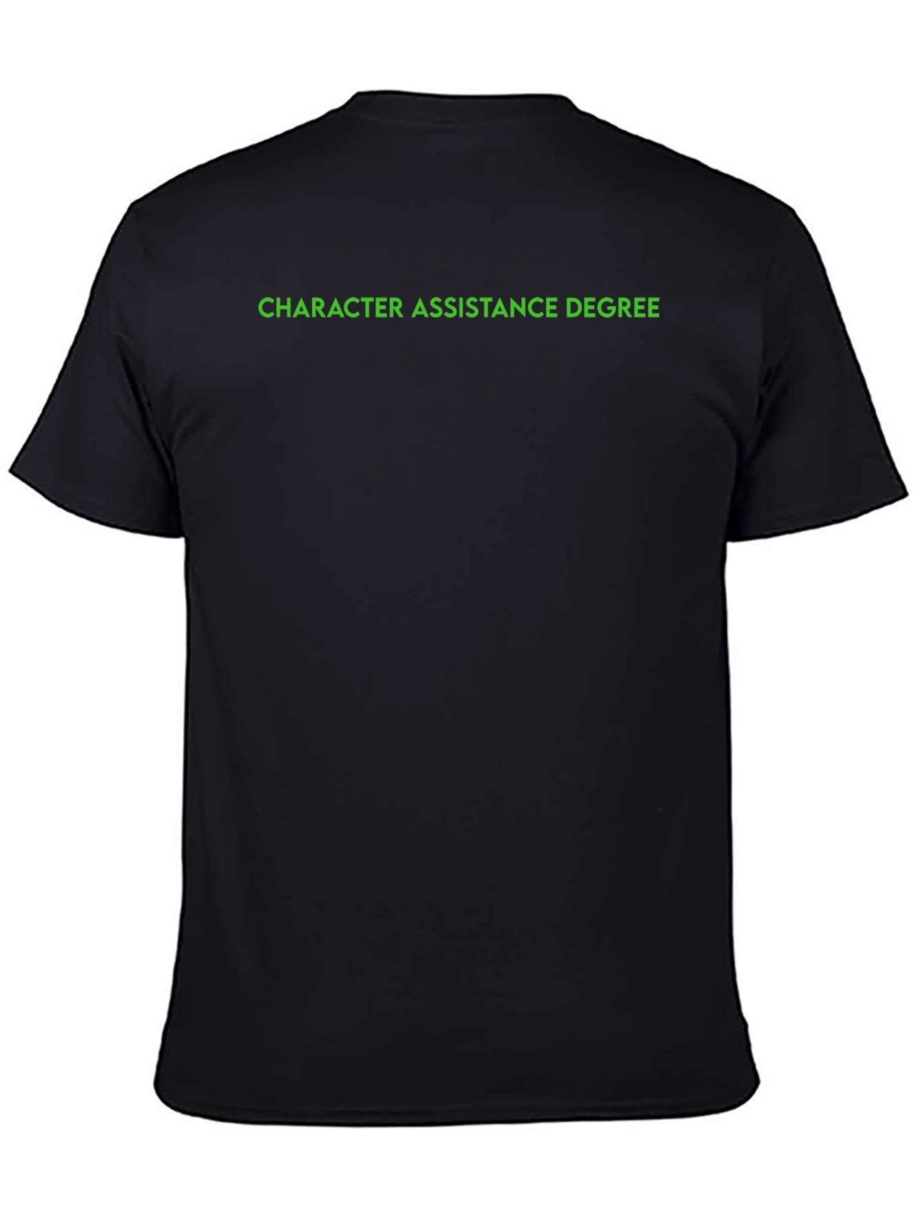 Character Assistance Degree Black T-Shirt