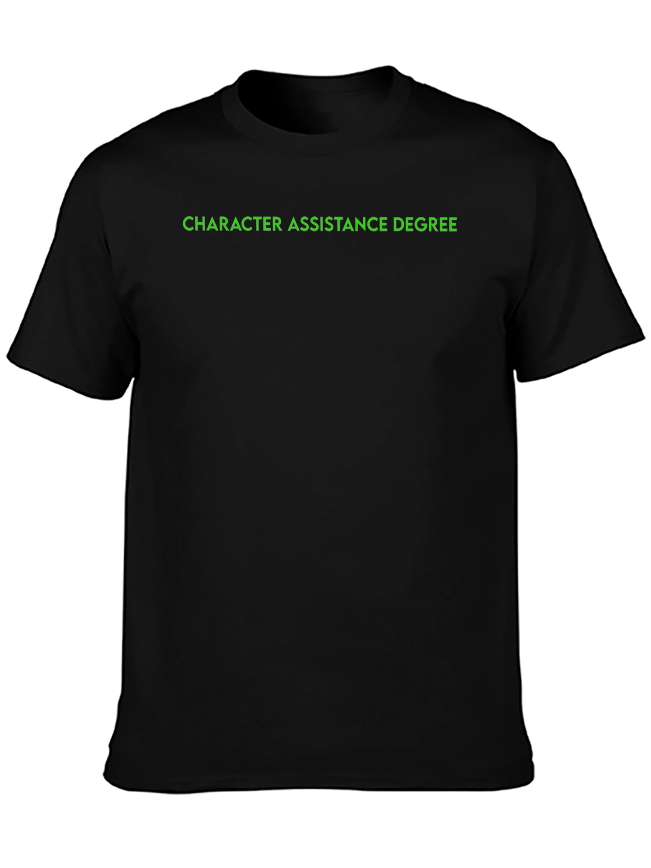 Character Assistance Degree Black T-Shirt