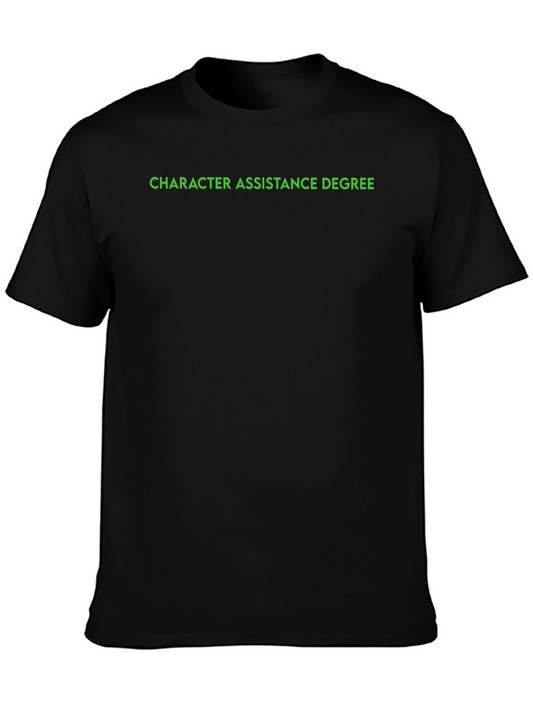 Character Assistance Degree Black T-Shirt