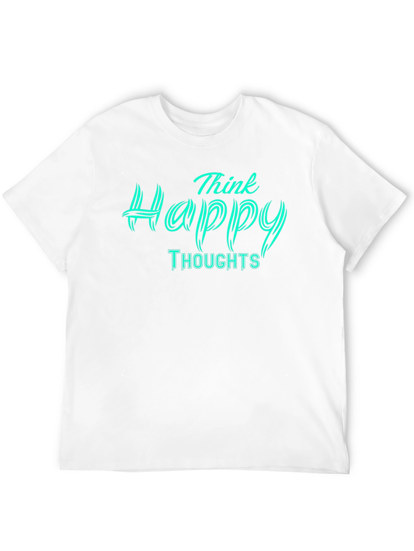 Think Happy Thoughts Graphic T-Shirt - Black
