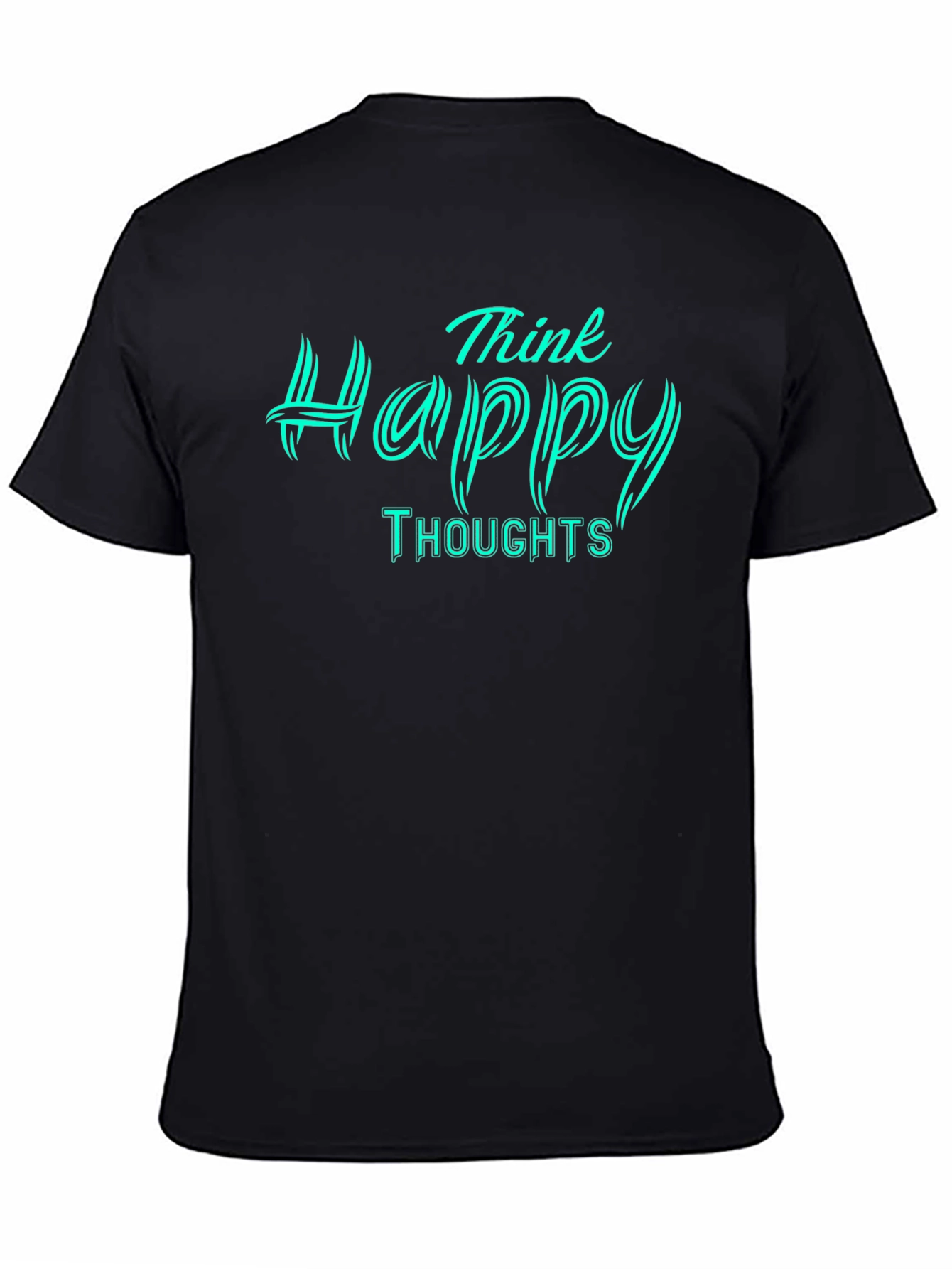 Think Happy Thoughts Graphic T-Shirt - Black