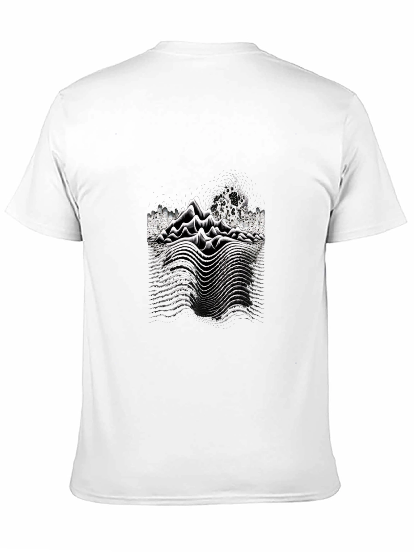 Abstract Wave Black T-Shirt