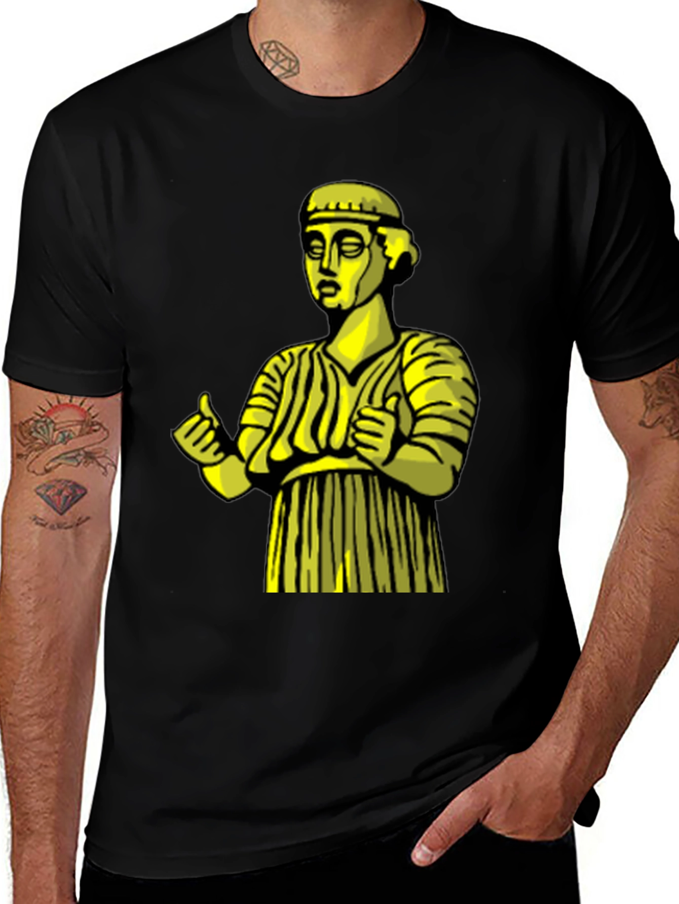 Ancient Statue Graphic Tee - Unique Design