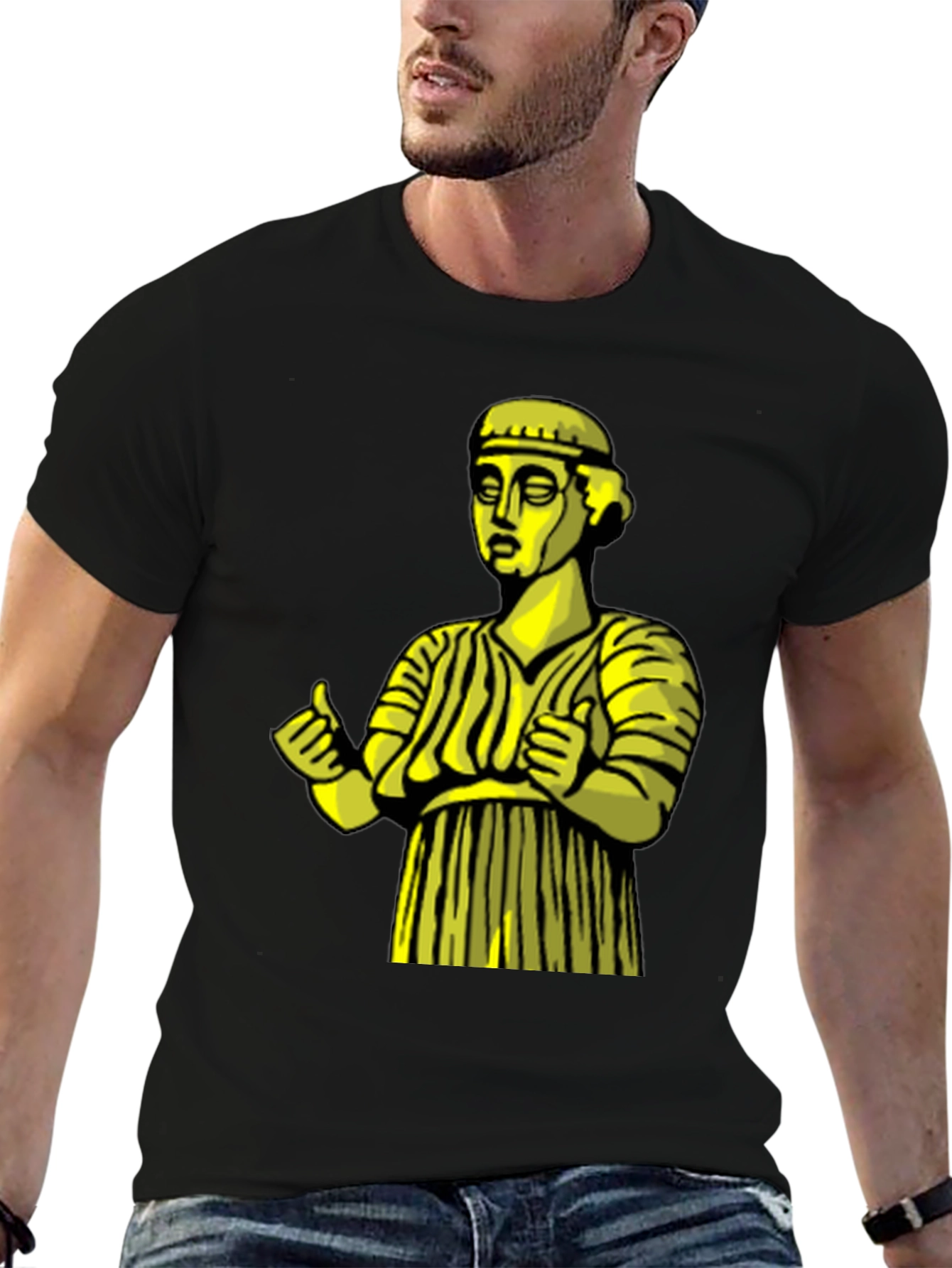 Ancient Statue Graphic Tee - Unique Design