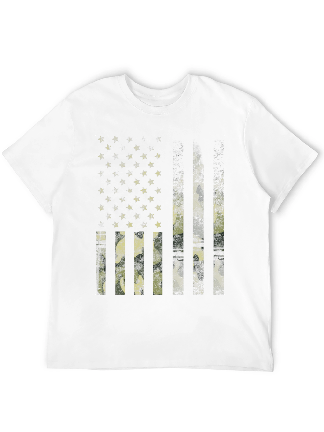 Camo USA Flag Graphic T-Shirt