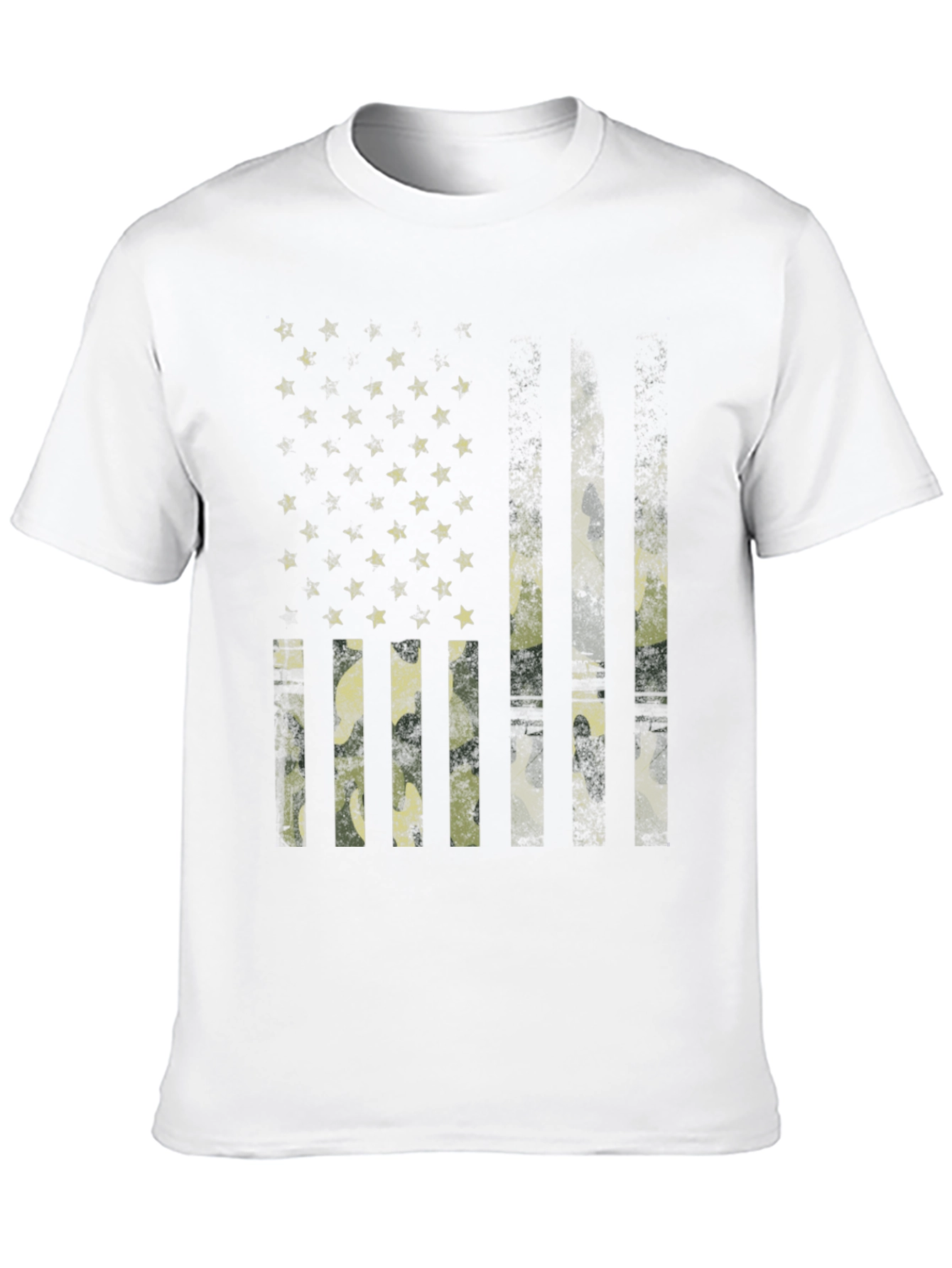 Camo USA Flag Graphic T-Shirt