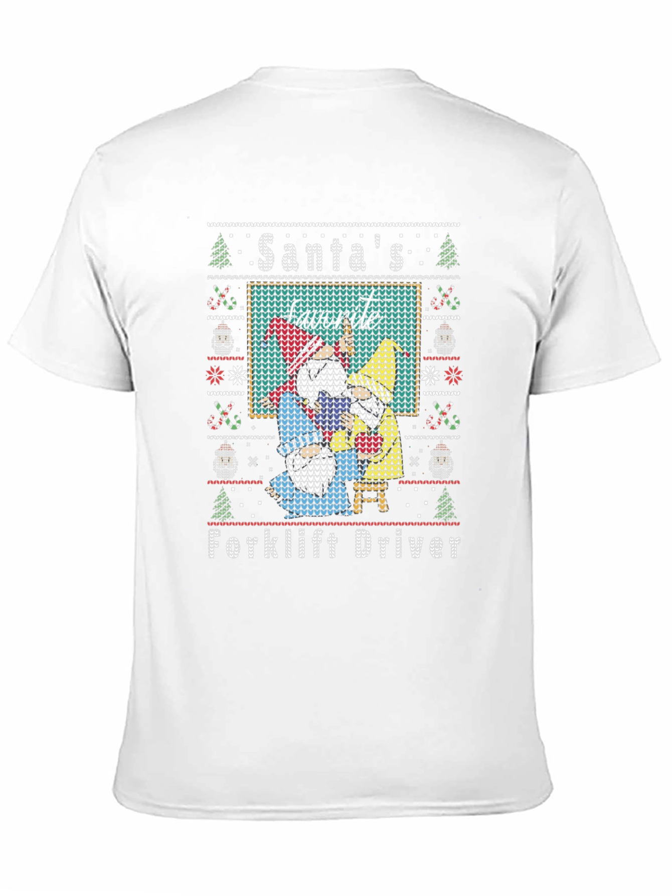 Santas Favorite Forklift Driver Ugly Christmas T-Shirt