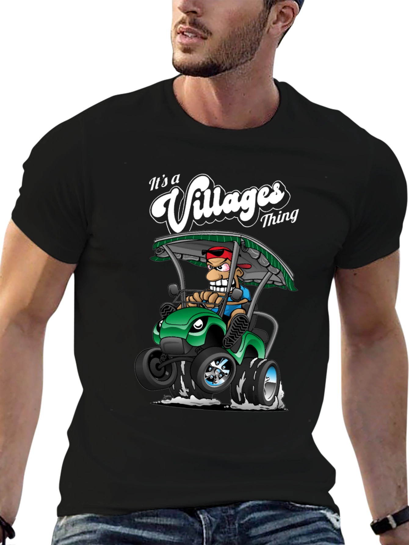 Villages Thing Graphic T-Shirt: Fun Golf Cart Design