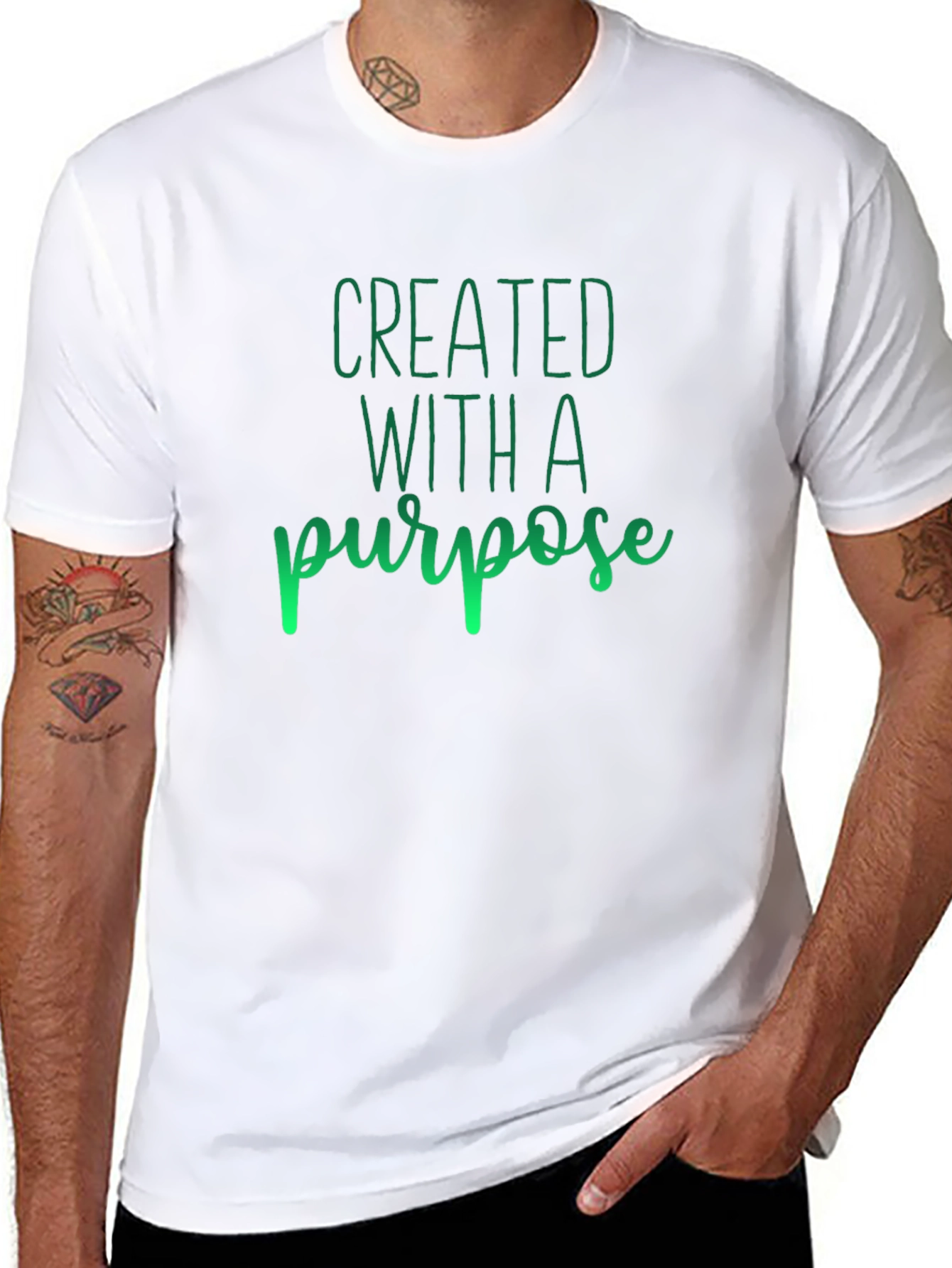 Created with a Purpose Tee - Trendy Christian Apparel