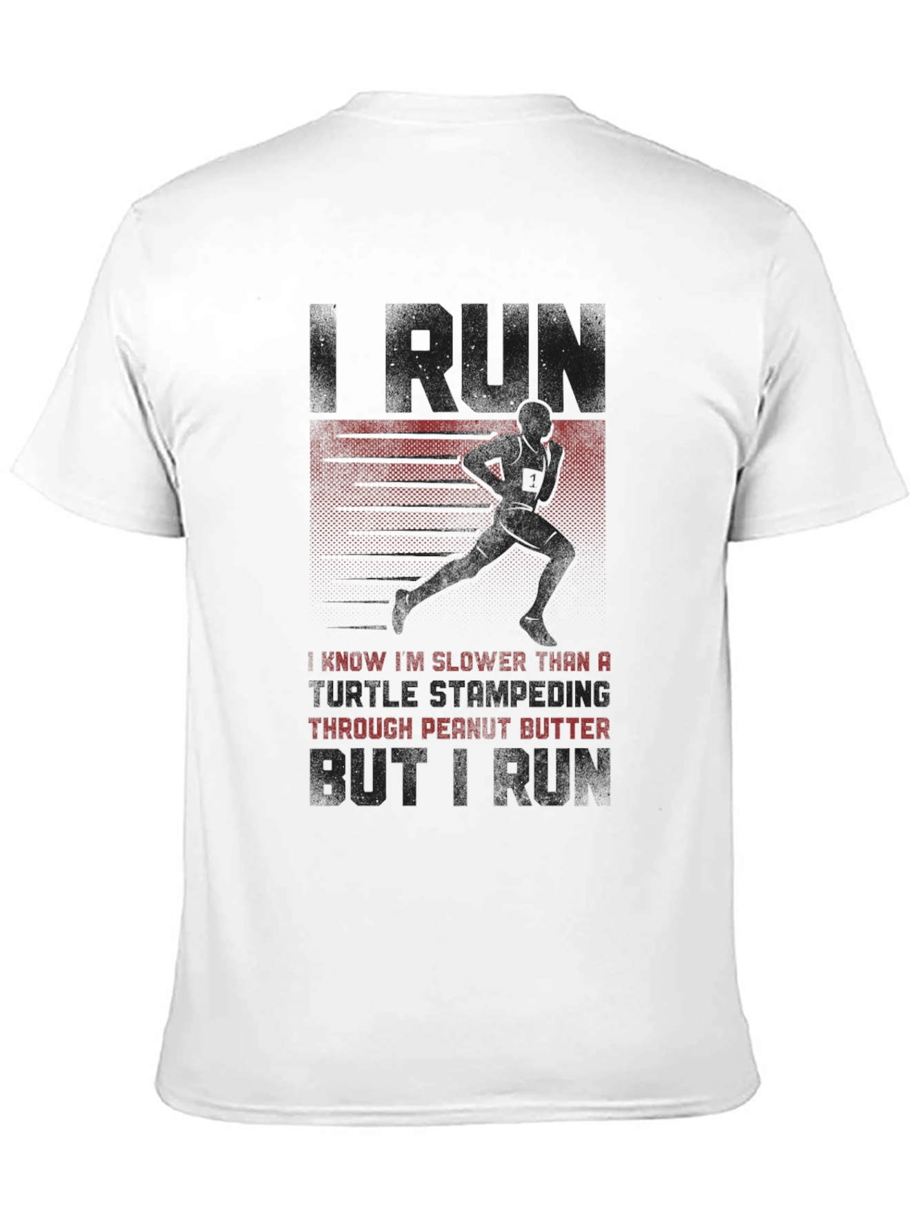 Run Peanut Butter Mens Black T-Shirt