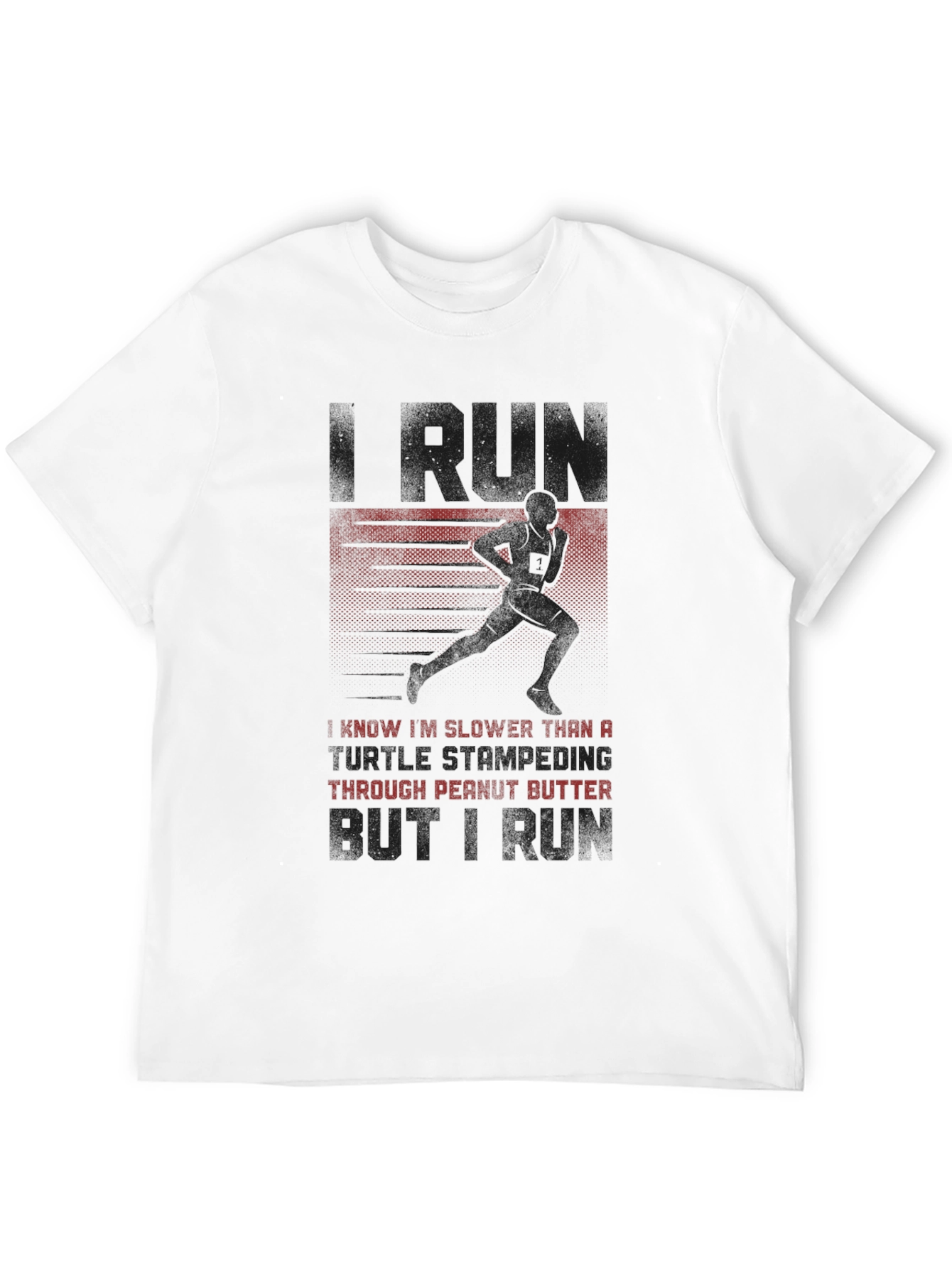 Run Peanut Butter Mens Black T-Shirt