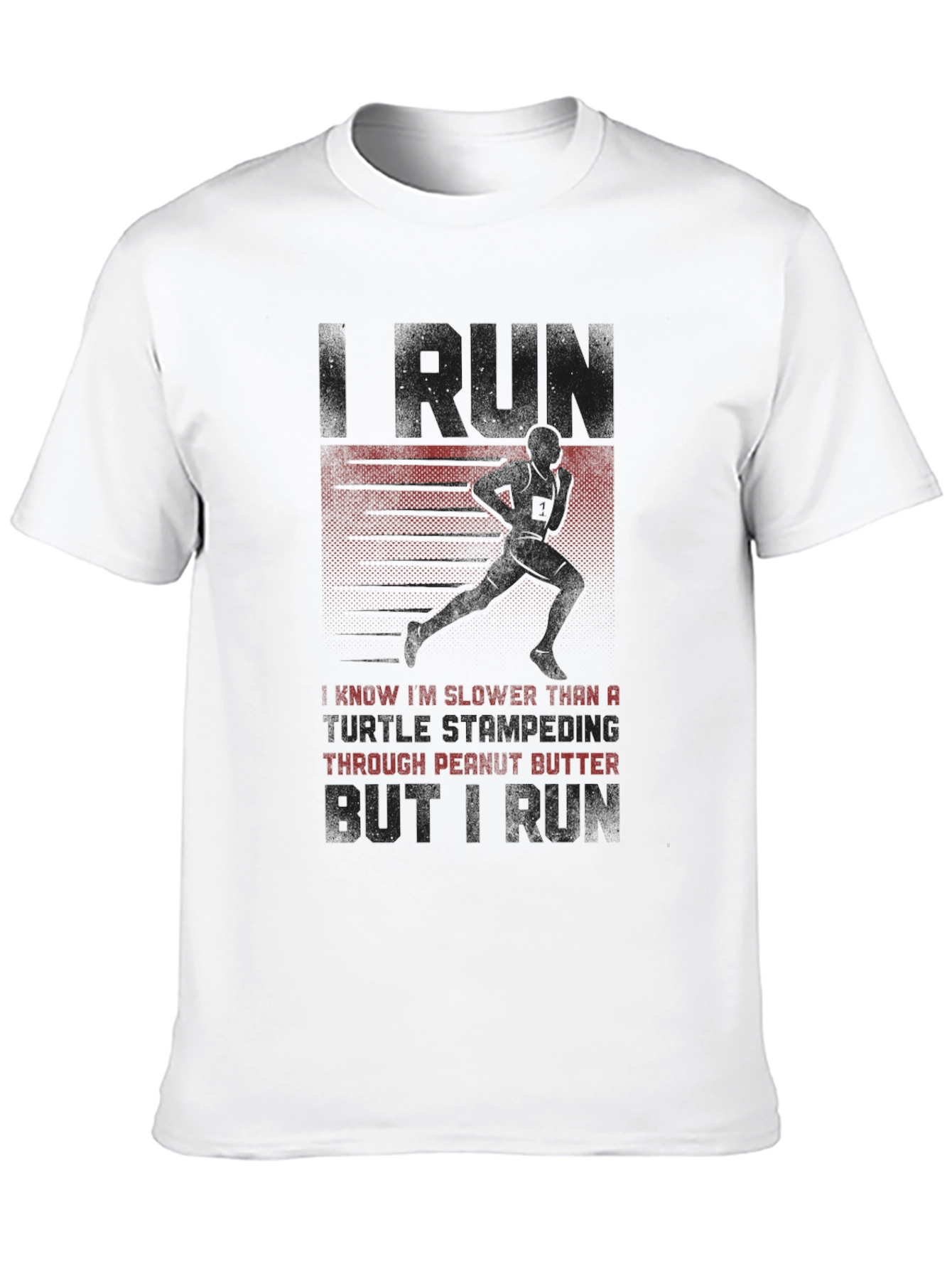 Run Peanut Butter Mens Black T-Shirt