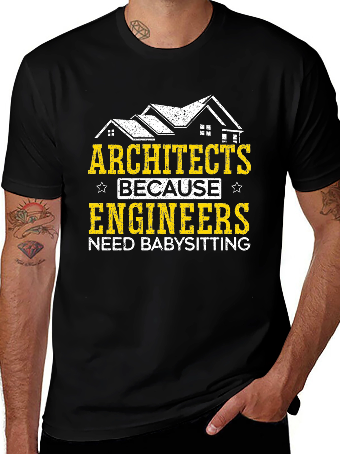 Architects Babysitting Engineers Graphic Tee