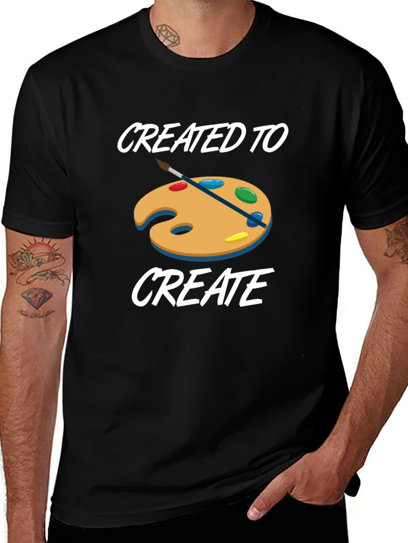 Created to Create T-Shirt - Artist Palette Design