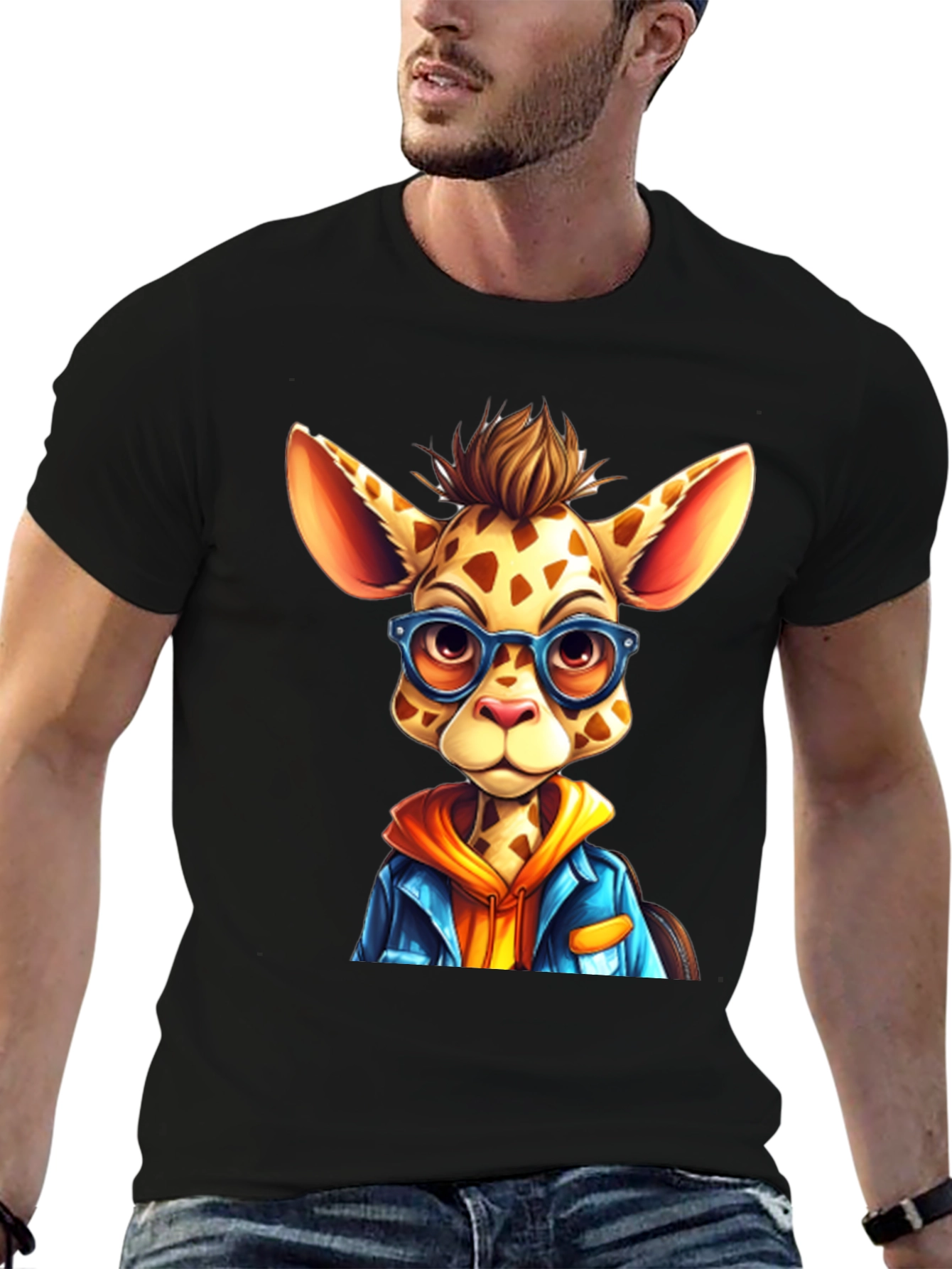 Cool Giraffe Graphic T-Shirt - Unique Design