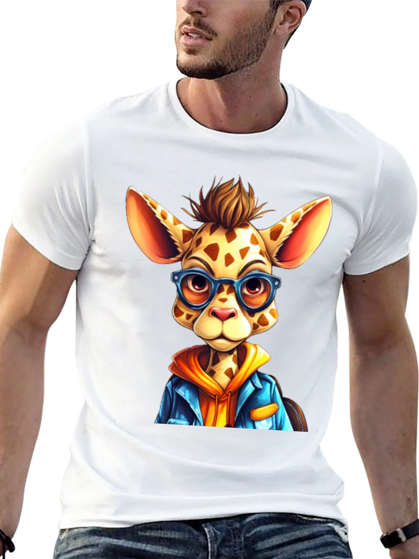 Cool Giraffe Graphic T-Shirt - Unique Design