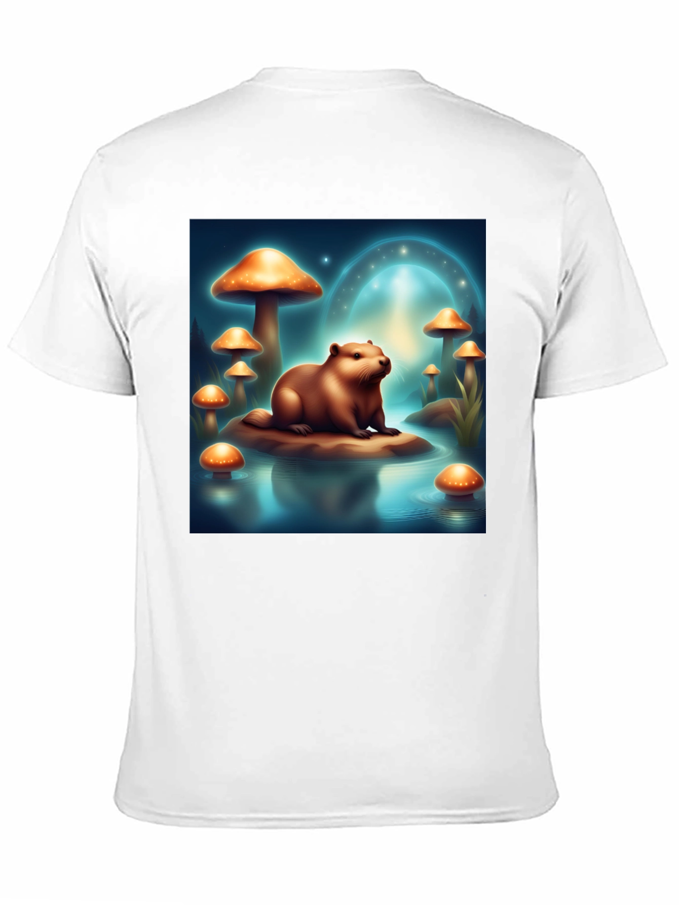 Beaver & Mushroom Graphic T-Shirt