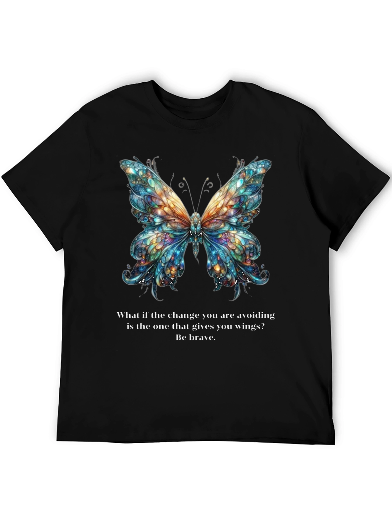 Butterfly Wings Graphic Tee - Be Brave Change