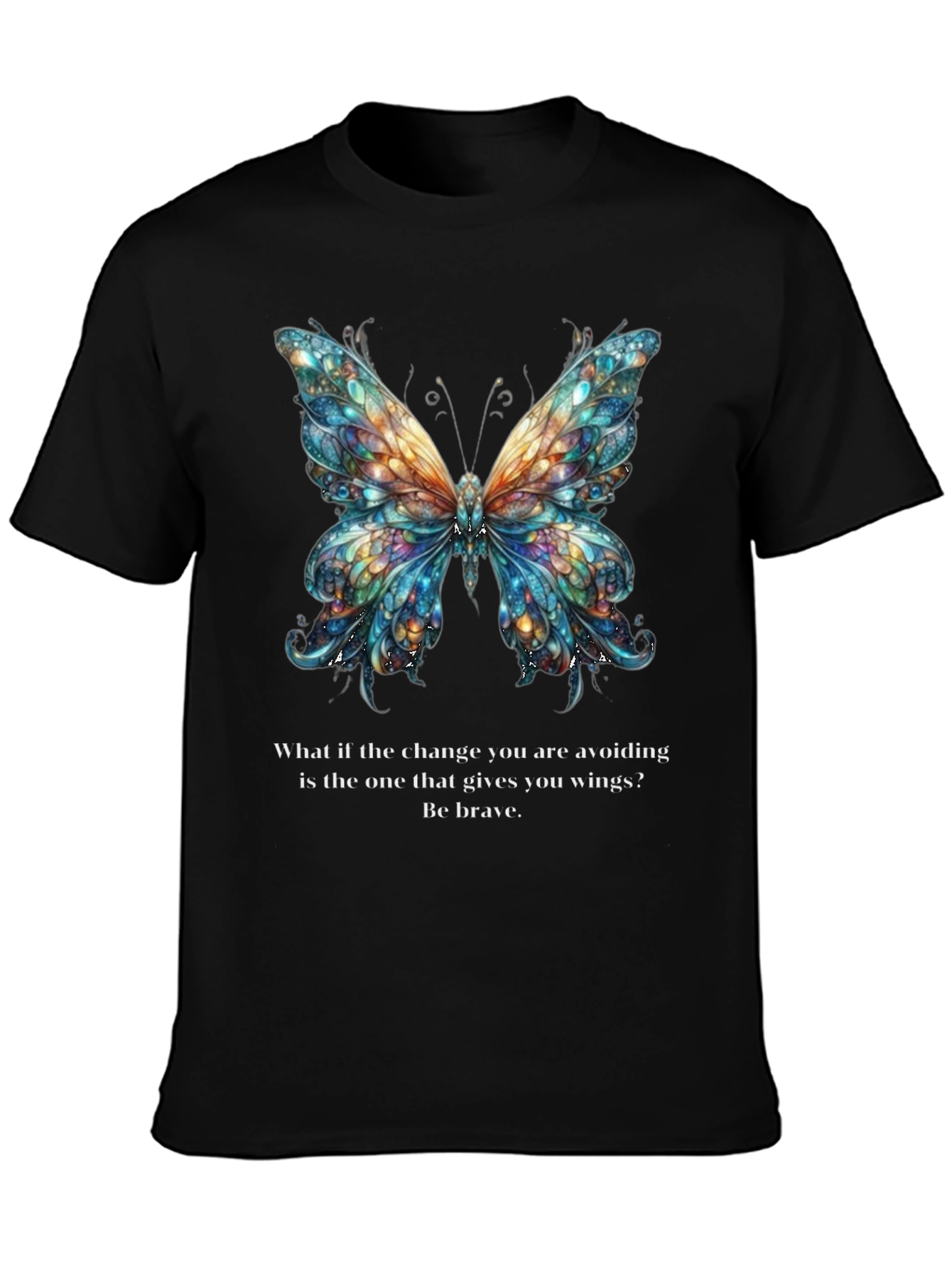 Butterfly Wings Graphic Tee - Be Brave Change