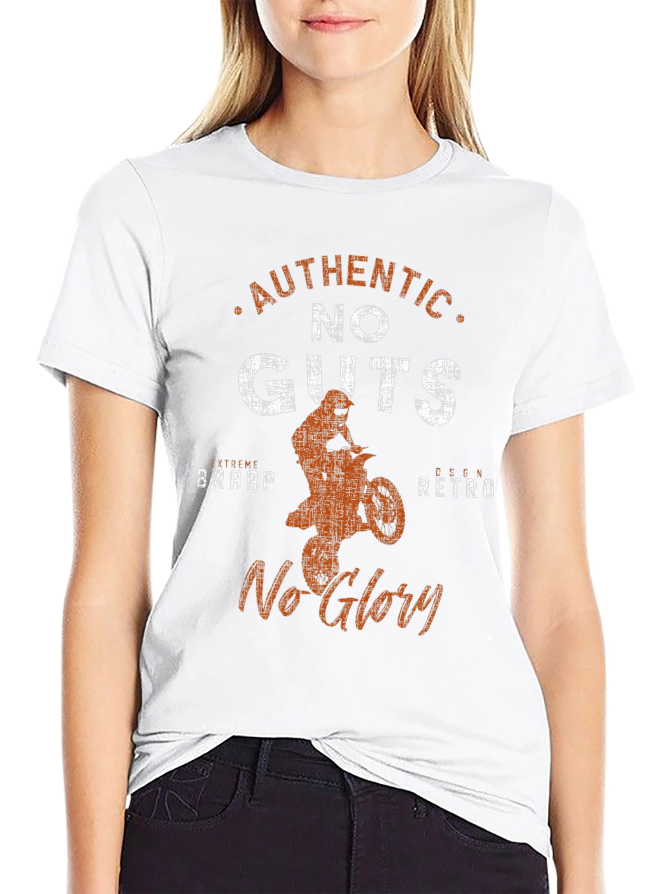 Authentic No Guts No Glory Motocross T-Shirt