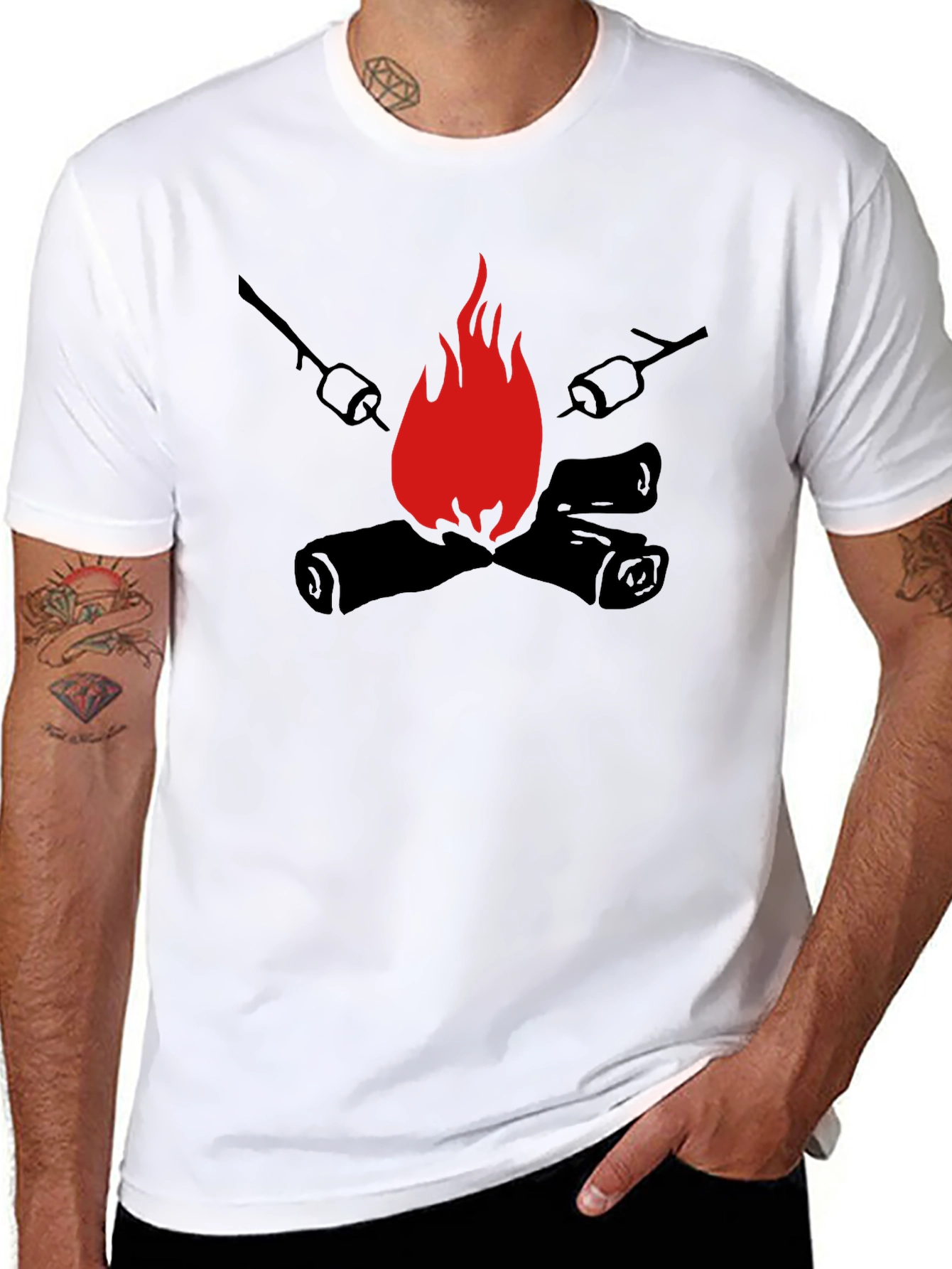 Campfire Marshmallow Roast Graphic Tee