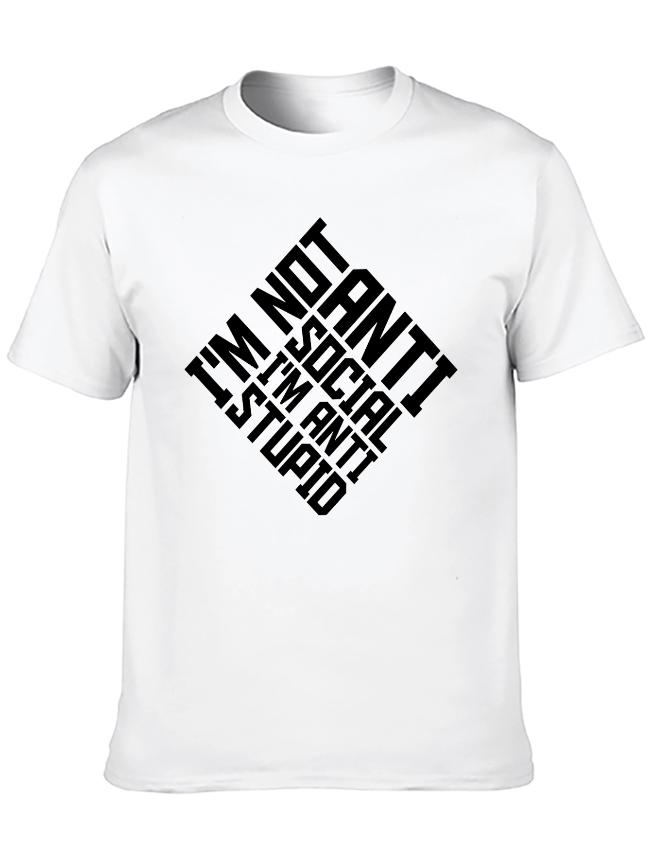 Anti-Social Im Anti-Stupid Graphic T-Shirt