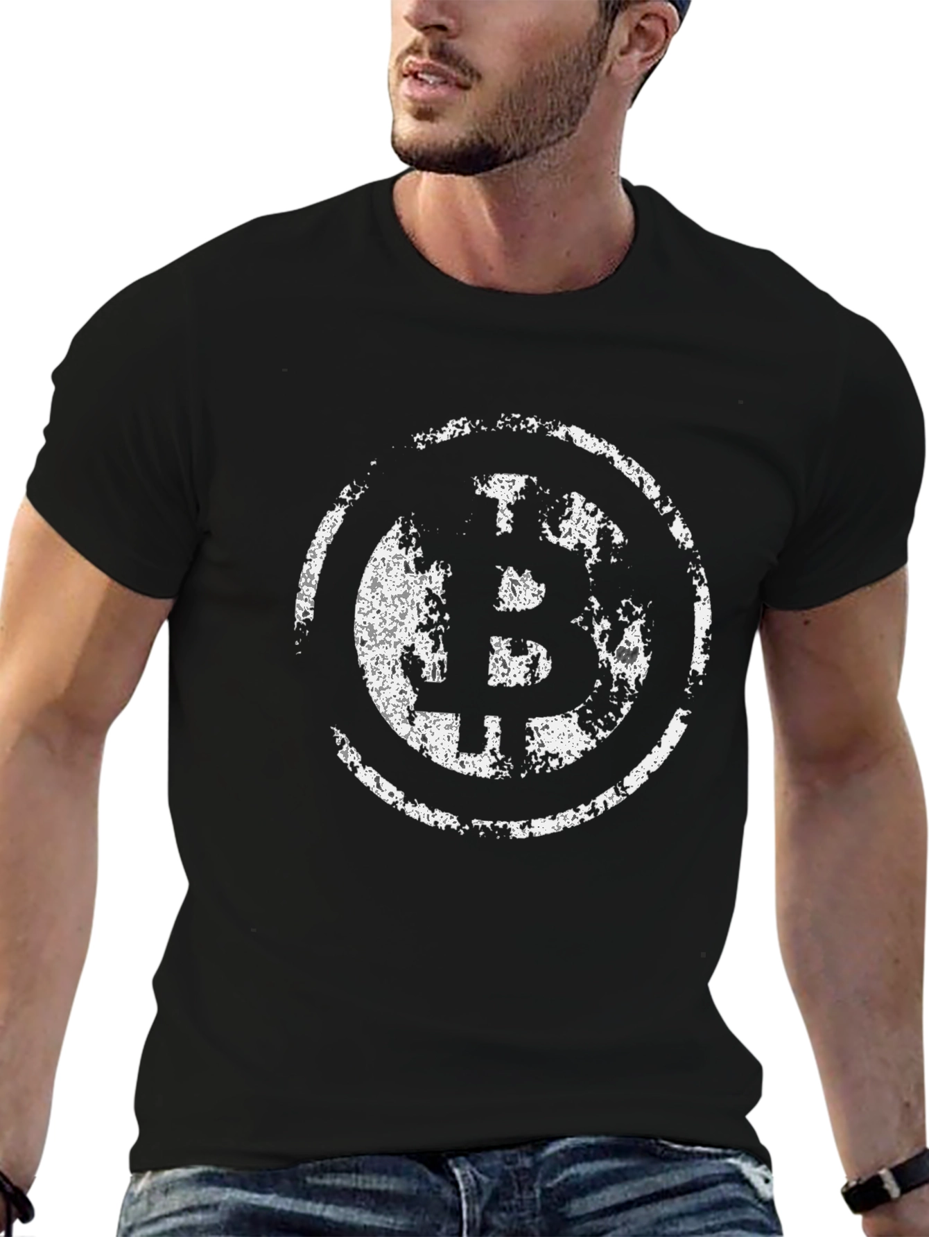 Bitcoin Distressed Graphic Tee - Crypto T-Shirt