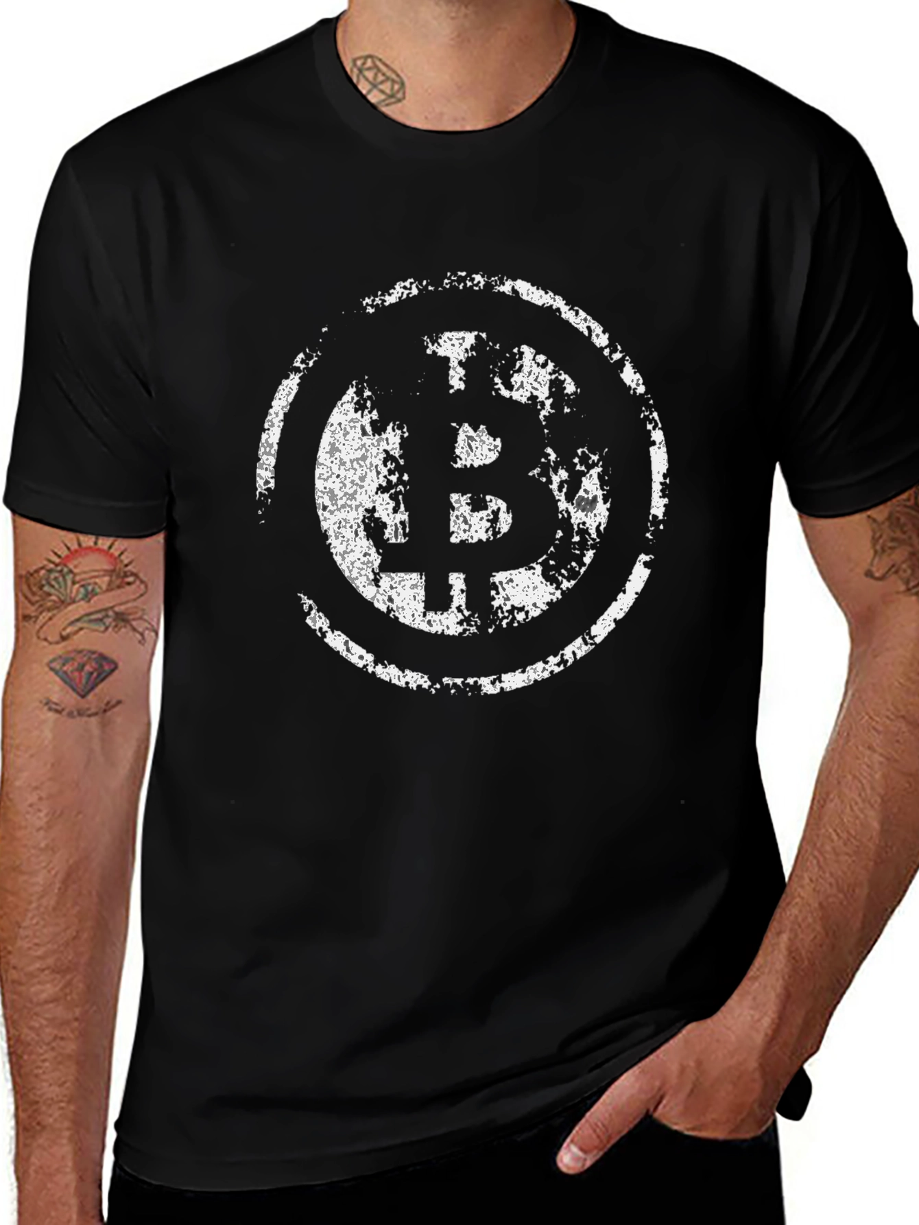 Bitcoin Distressed Graphic Tee - Crypto T-Shirt