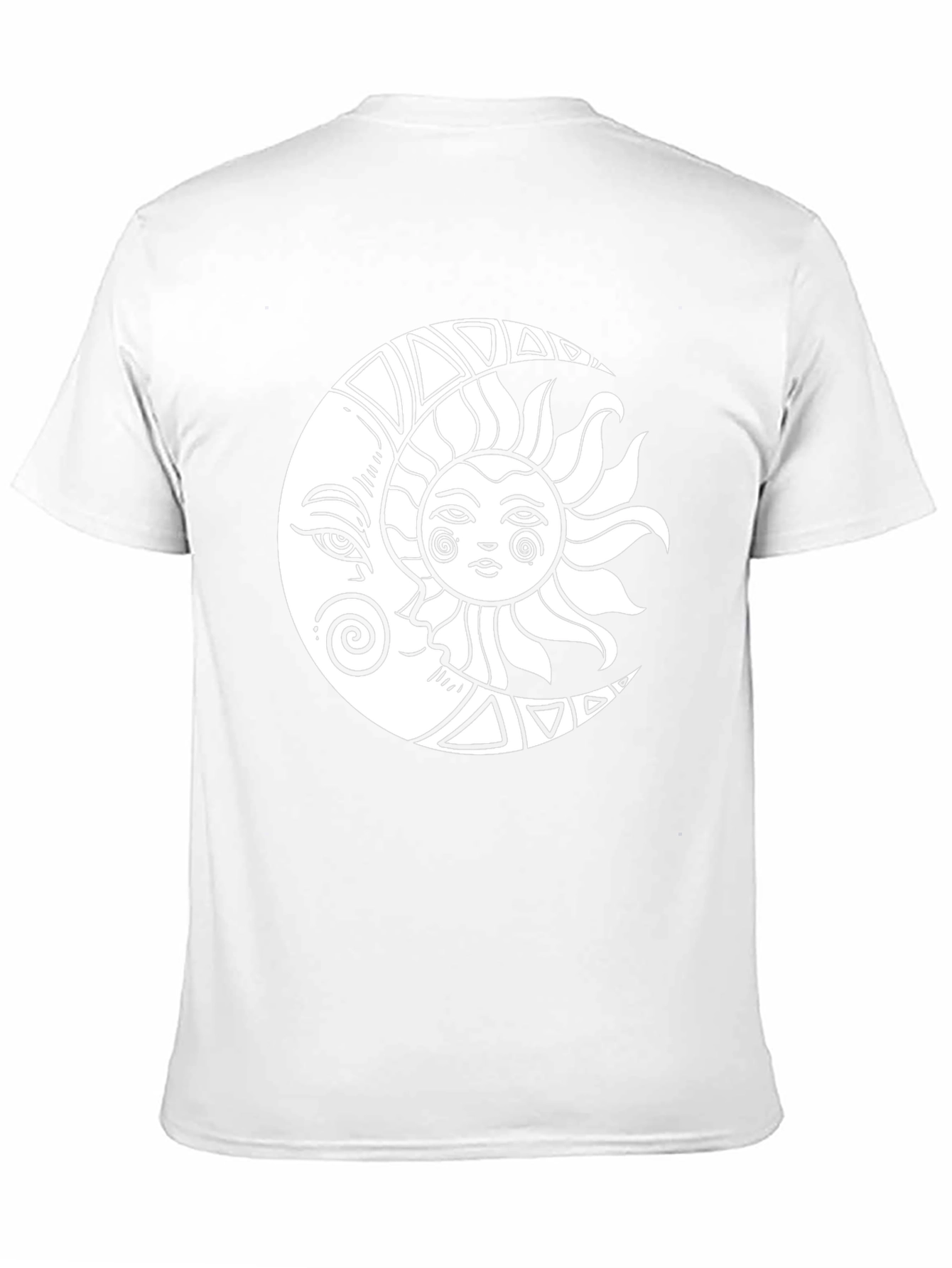 Celestial Sun & Moon Graphic Tee - Black