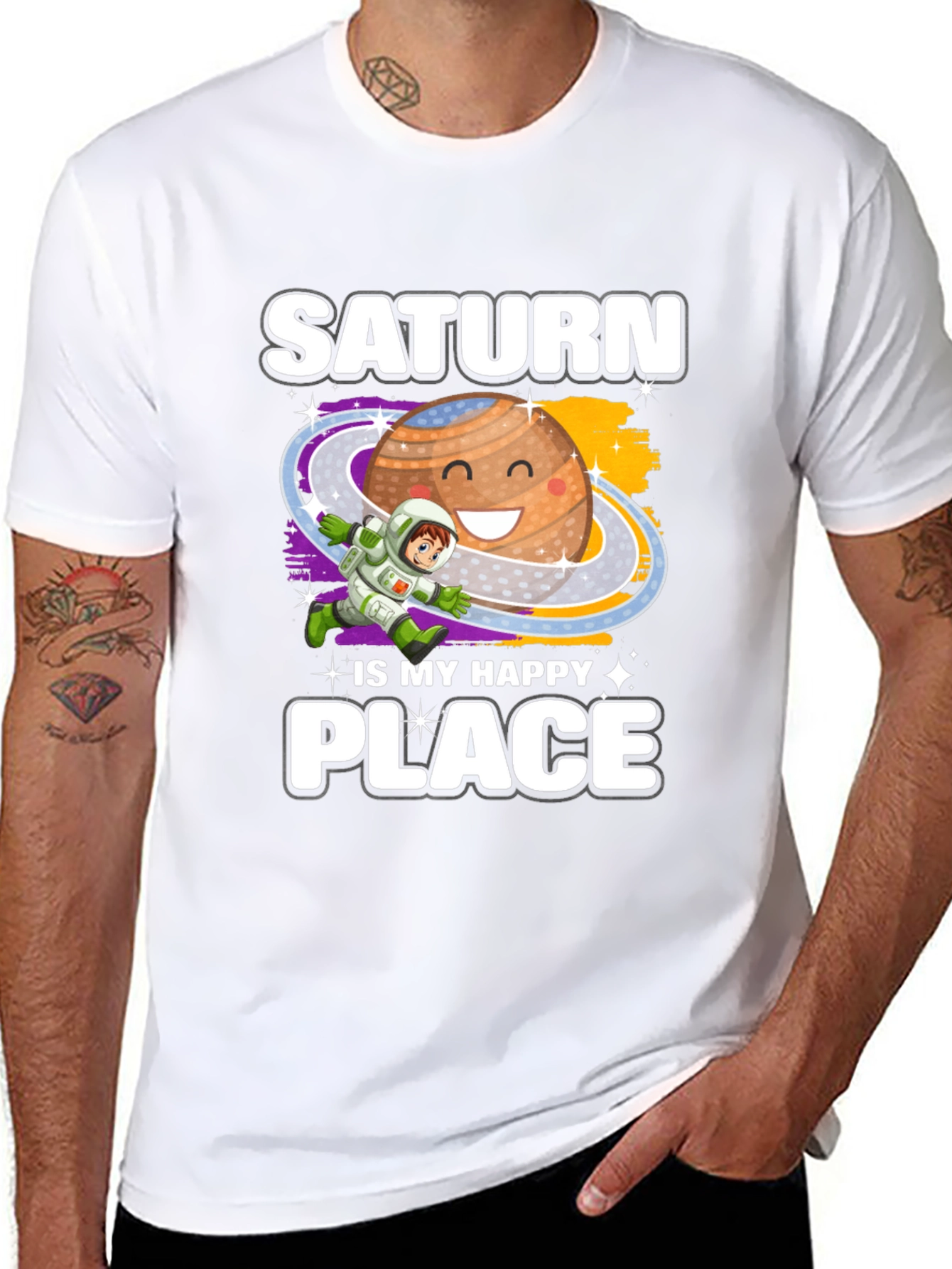 Saturn Is My Happy Place Graphic T-Shirt
