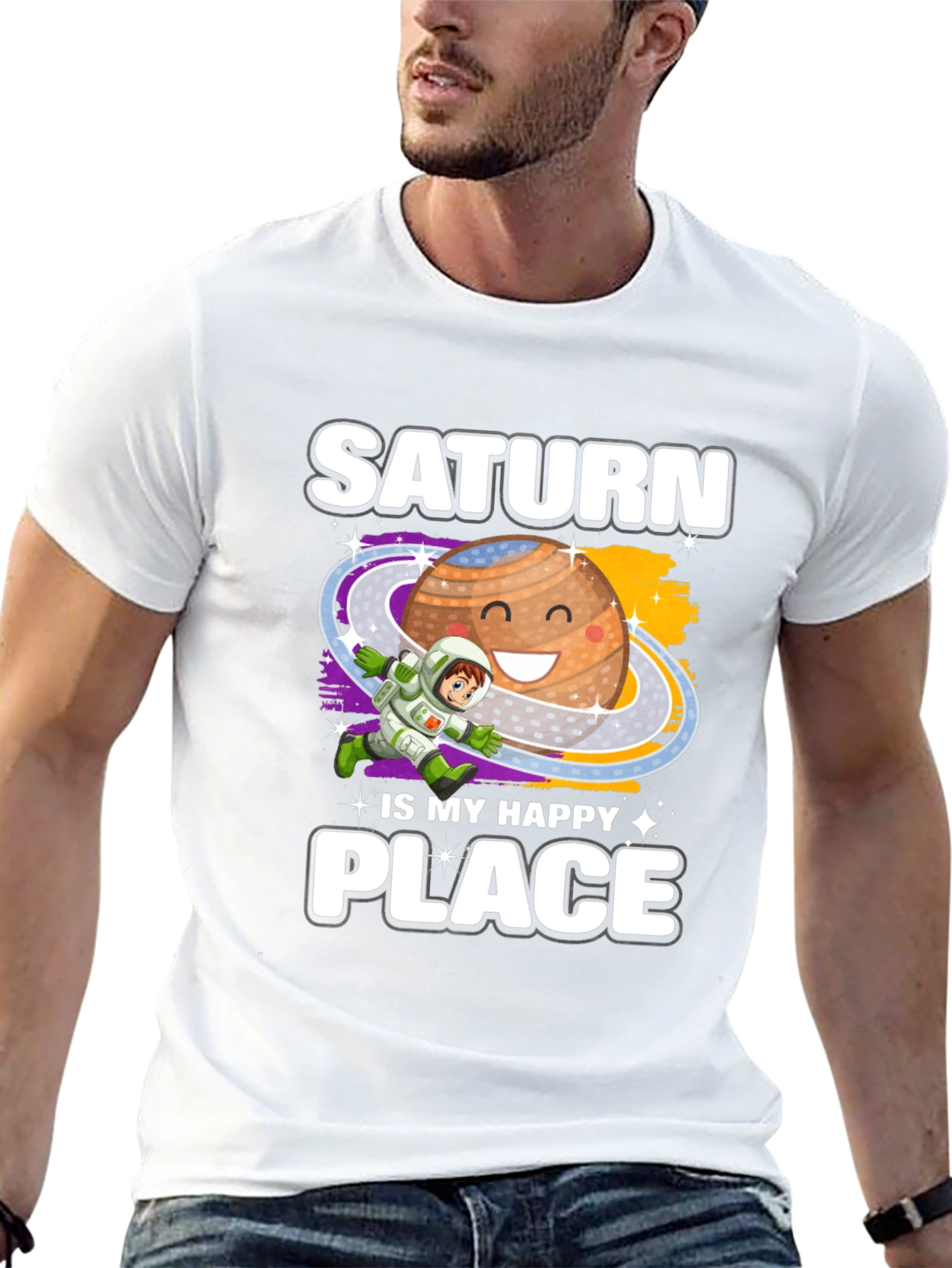 Saturn Is My Happy Place Graphic T-Shirt