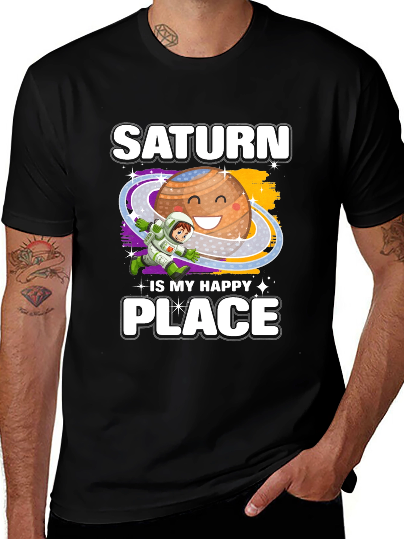 Saturn Is My Happy Place Graphic T-Shirt