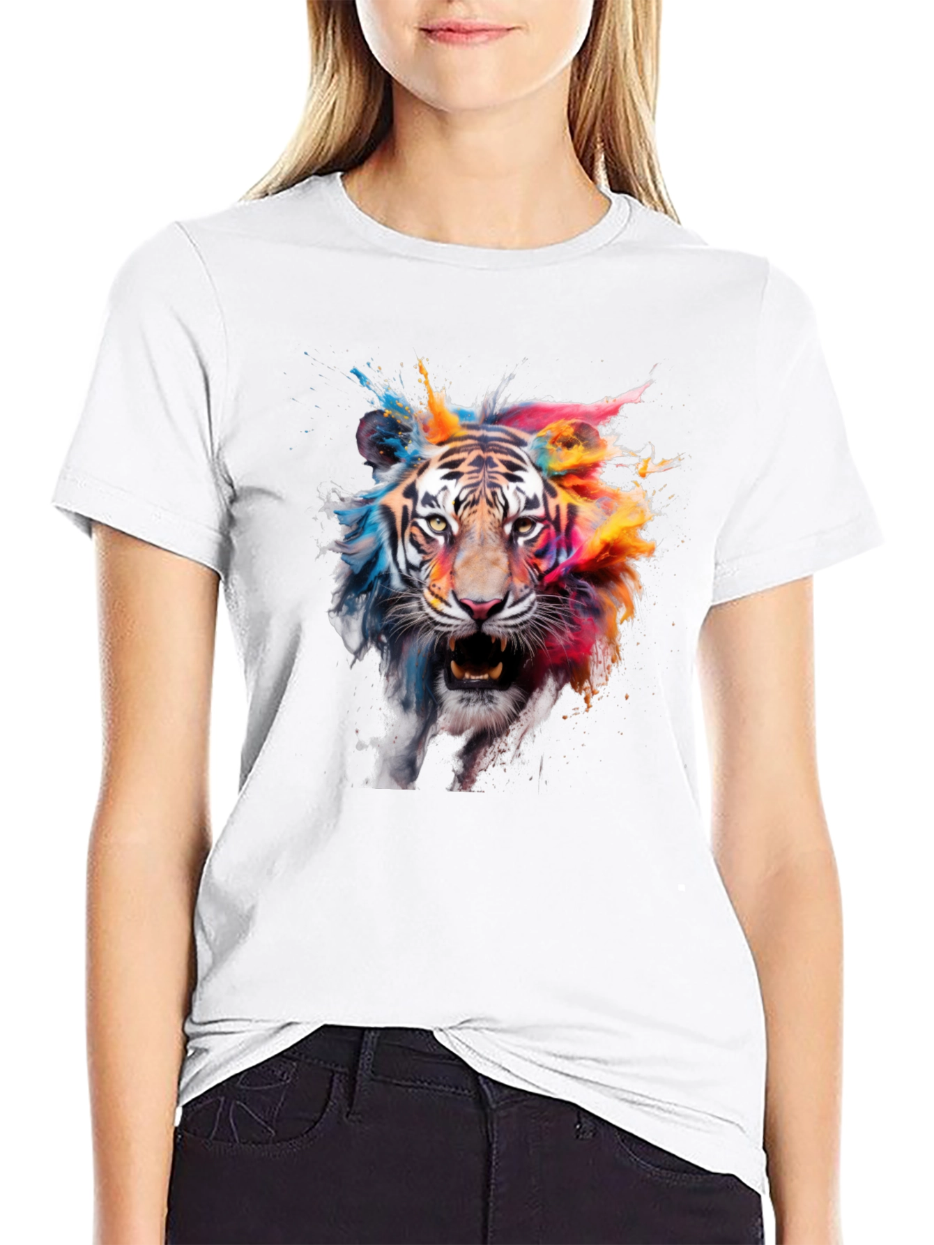 Vibrant Tiger Graphic T-Shirt - Bold & Eye-Catching