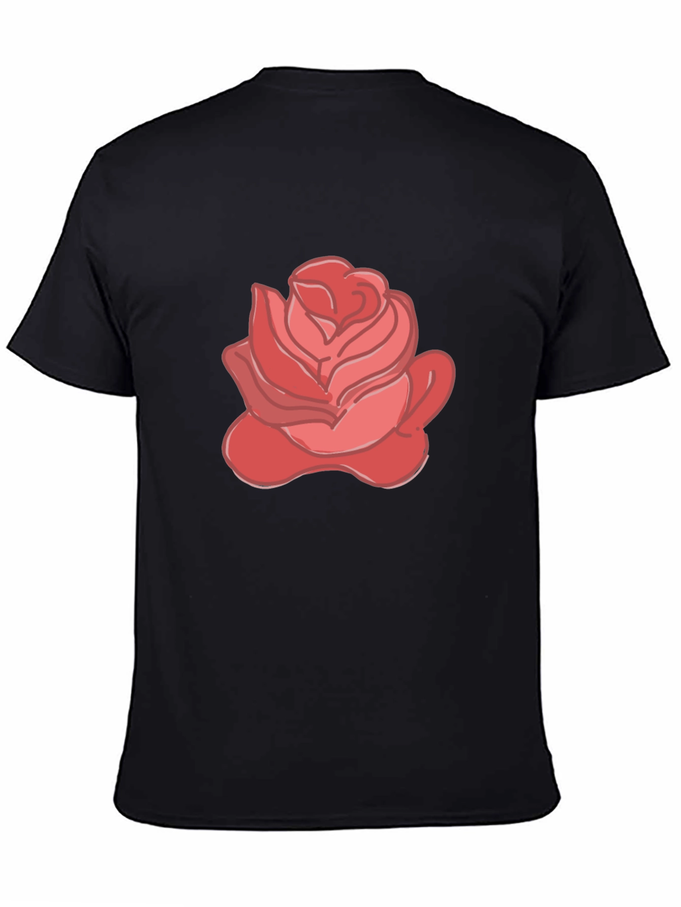 Rose Graphic Black Tee