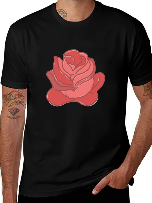 Rose Graphic Black Tee